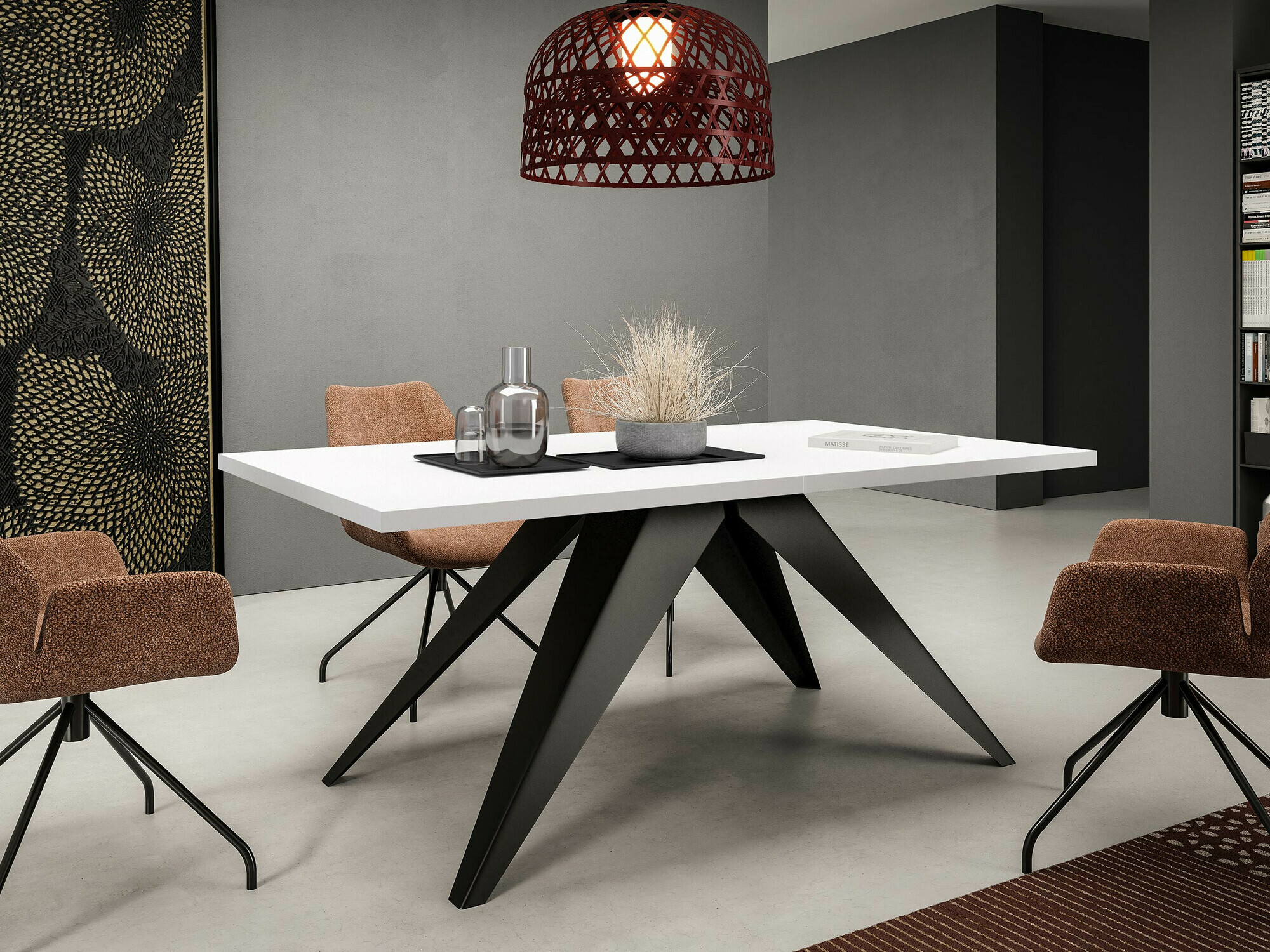 Tafel Oswego 113 (Zwart + Wit)