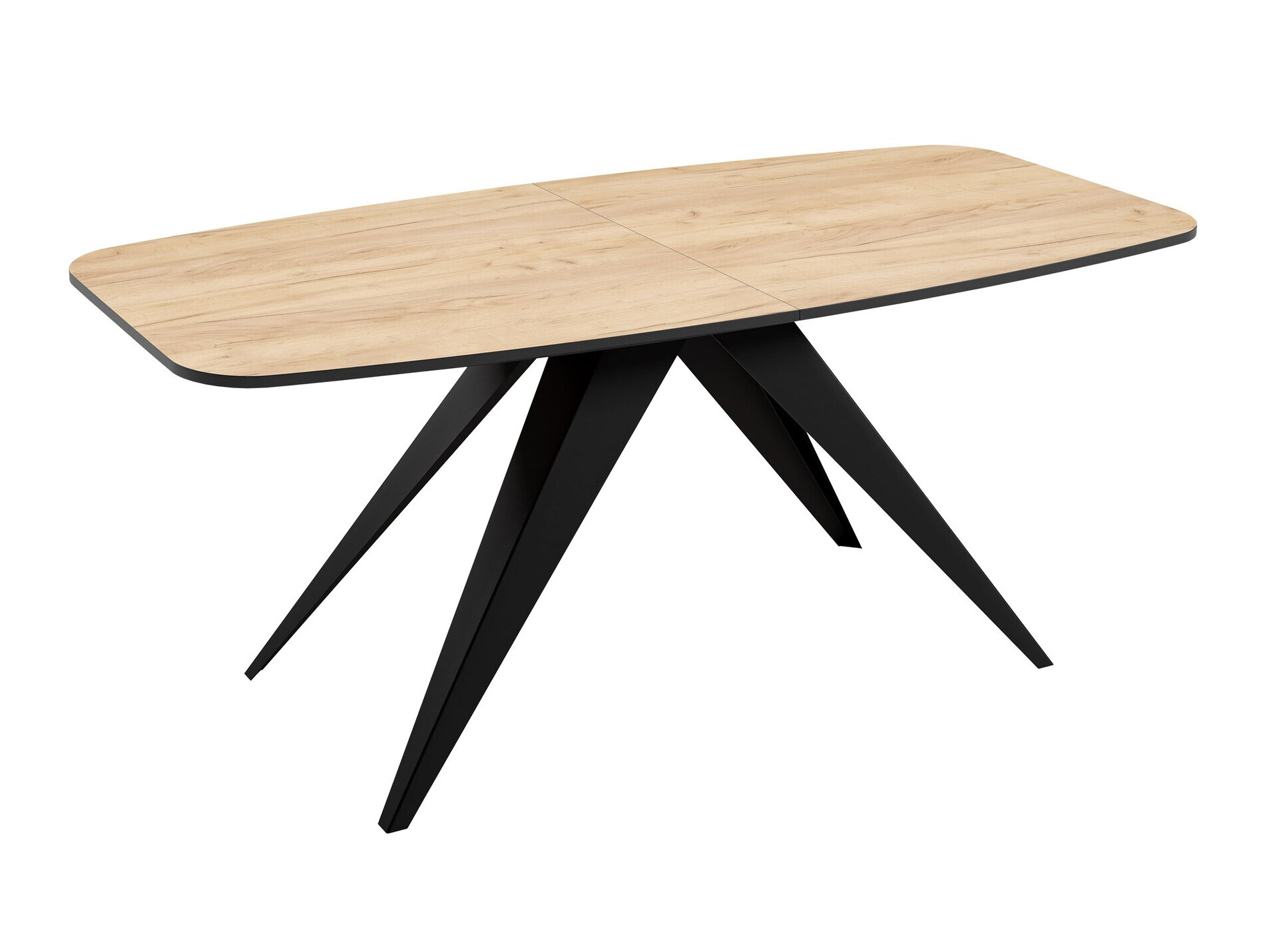 Tafel Oswego 115 (Zwart + Ambachtelijke gouden eik)