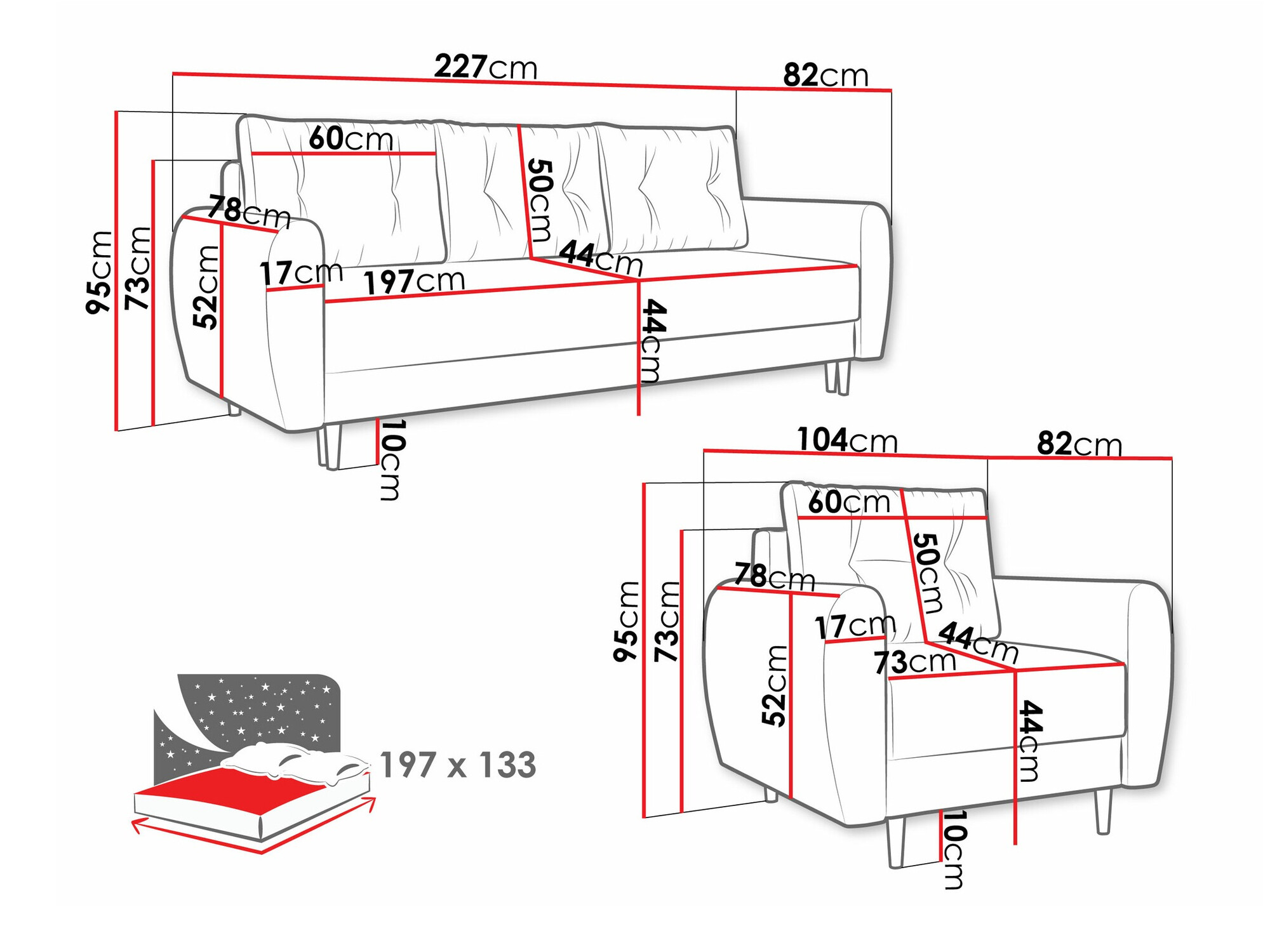 Gestoffeerde meubelset Memphis 145 (Itaka 16)