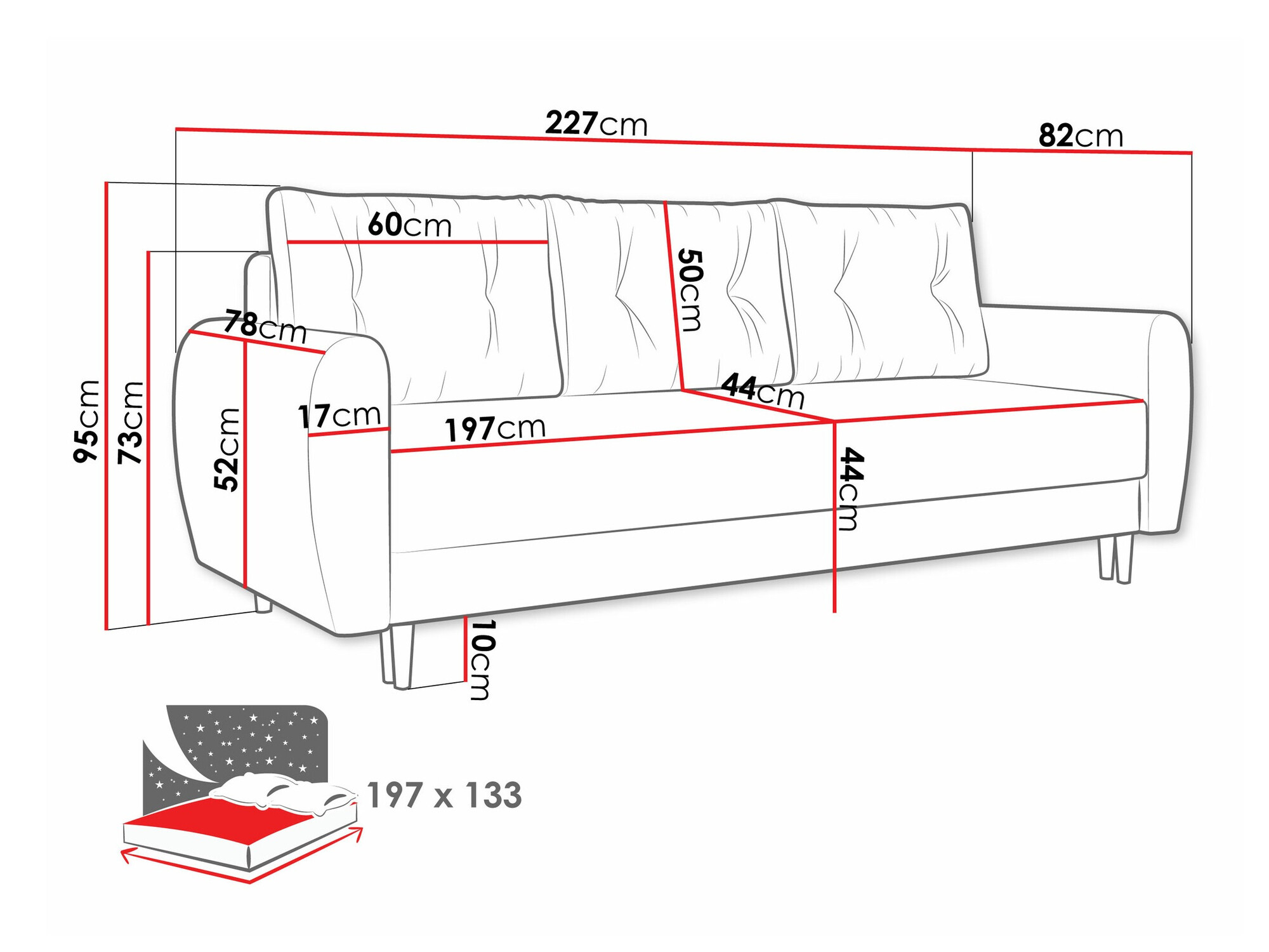 Slaapbank Memphis 143 (Itaka 11)