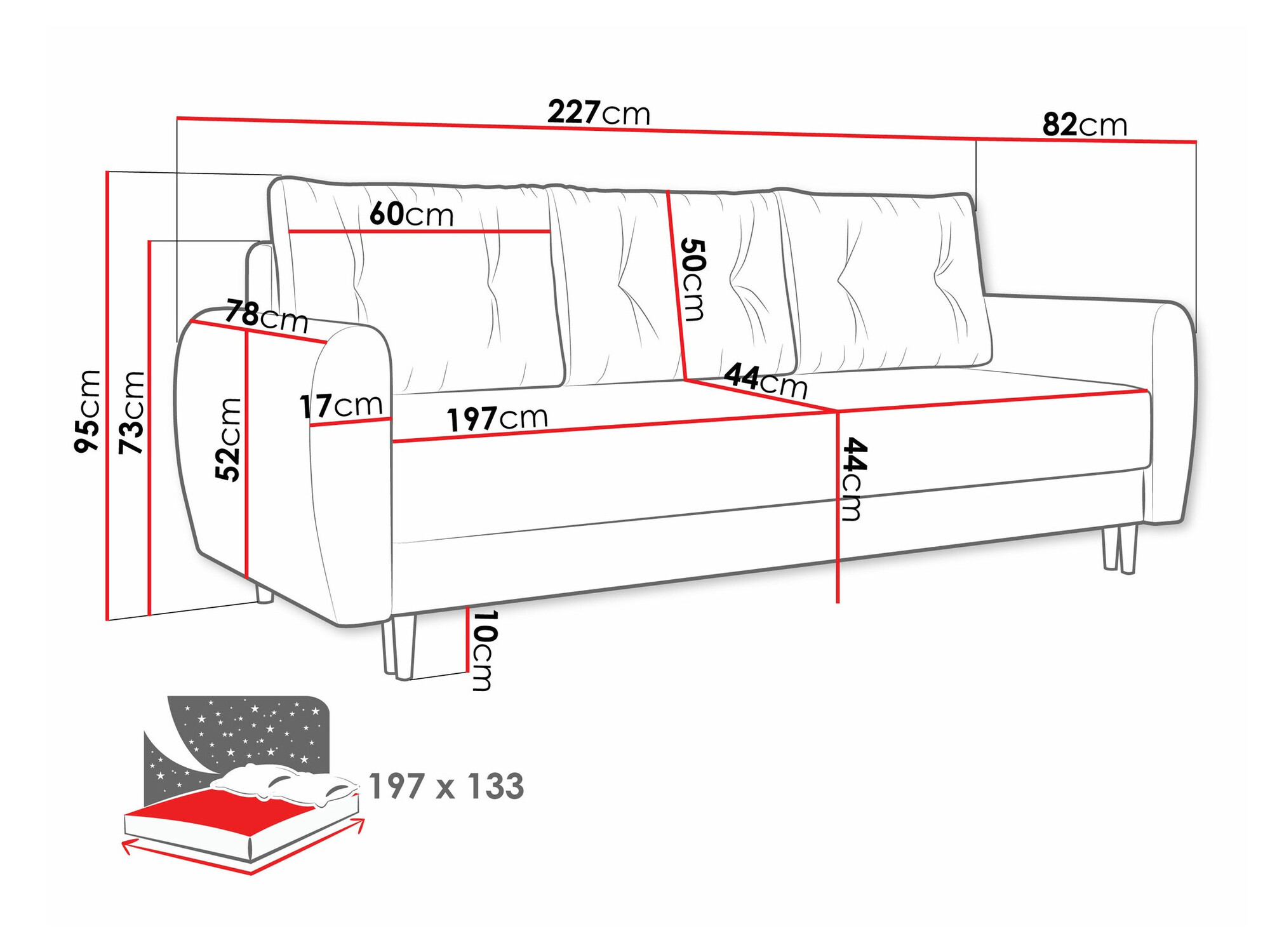 Slaapbank Memphis 143 (Itaka 33)