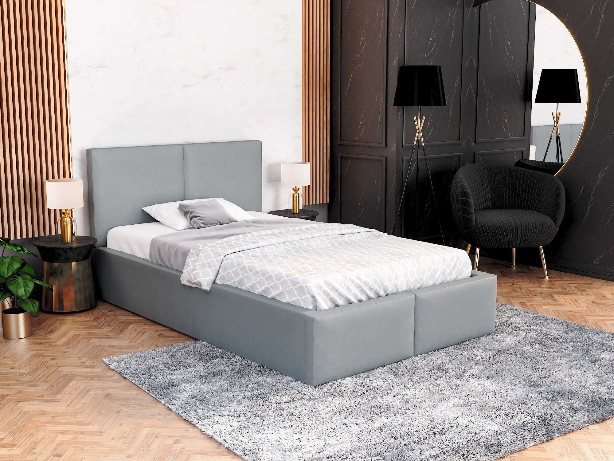 Bed Fairfield 109 (Grijs)
