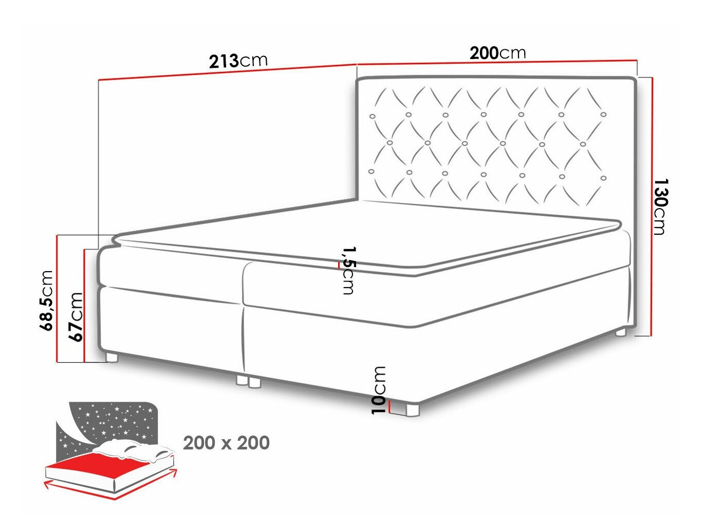 Boxspring Baltimore 112 (Primo 8804)