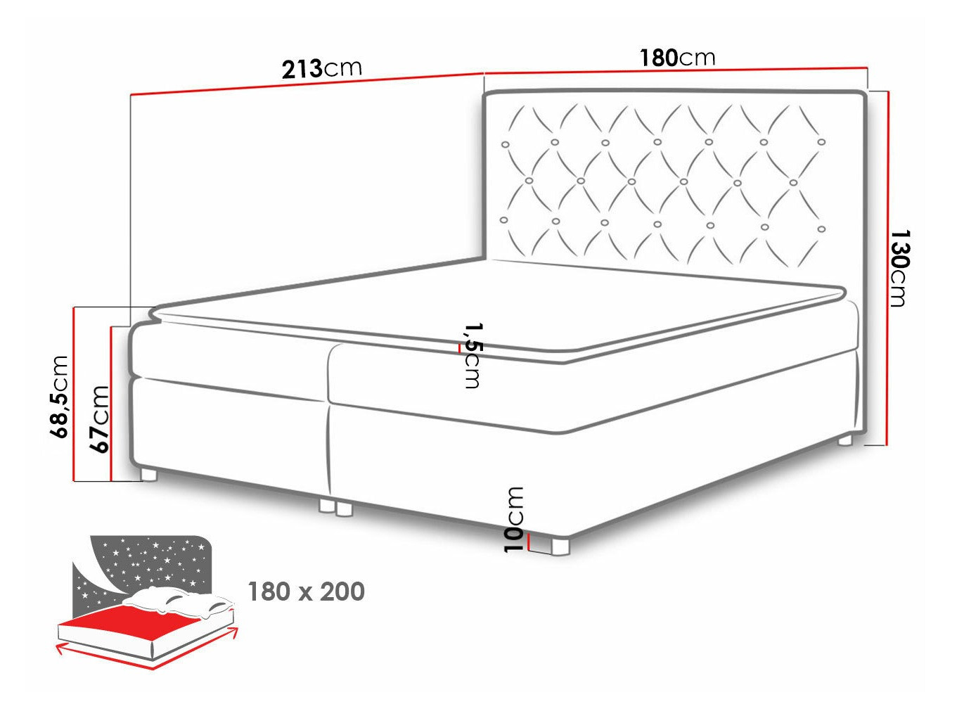 Boxspring Baltimore 112 (Soft 017)