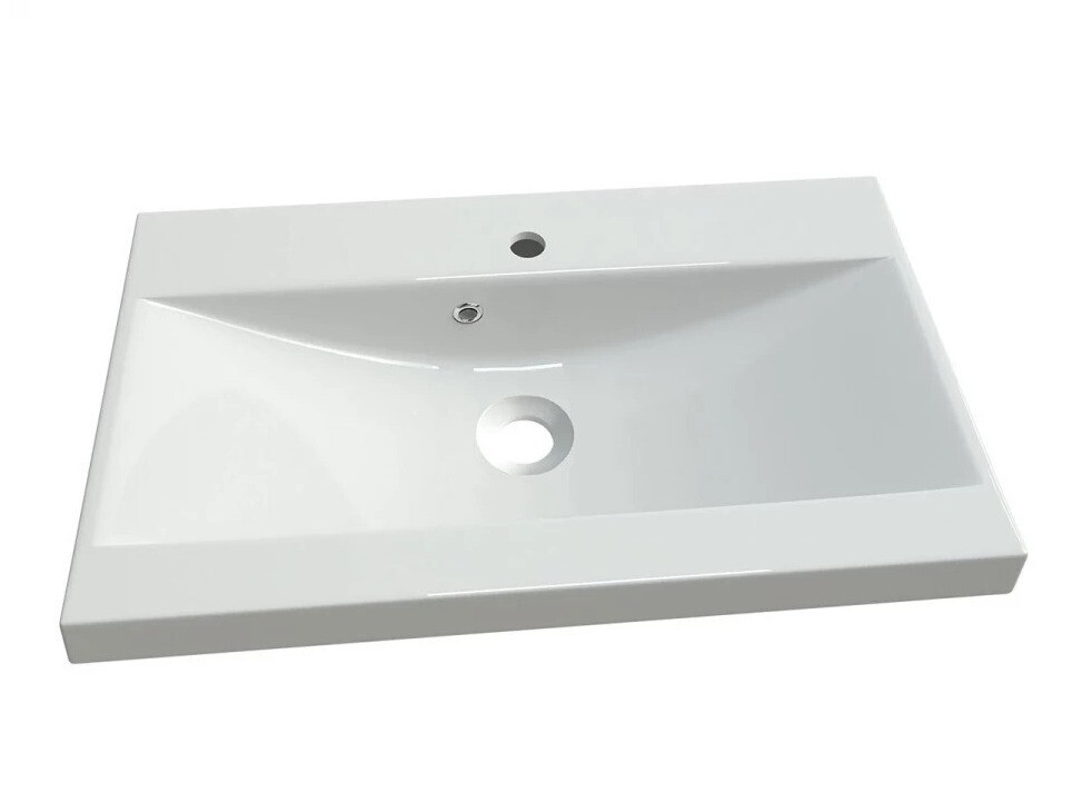 Badkamerset Sarasota 140 (Glanzend wit + Wotan eik)