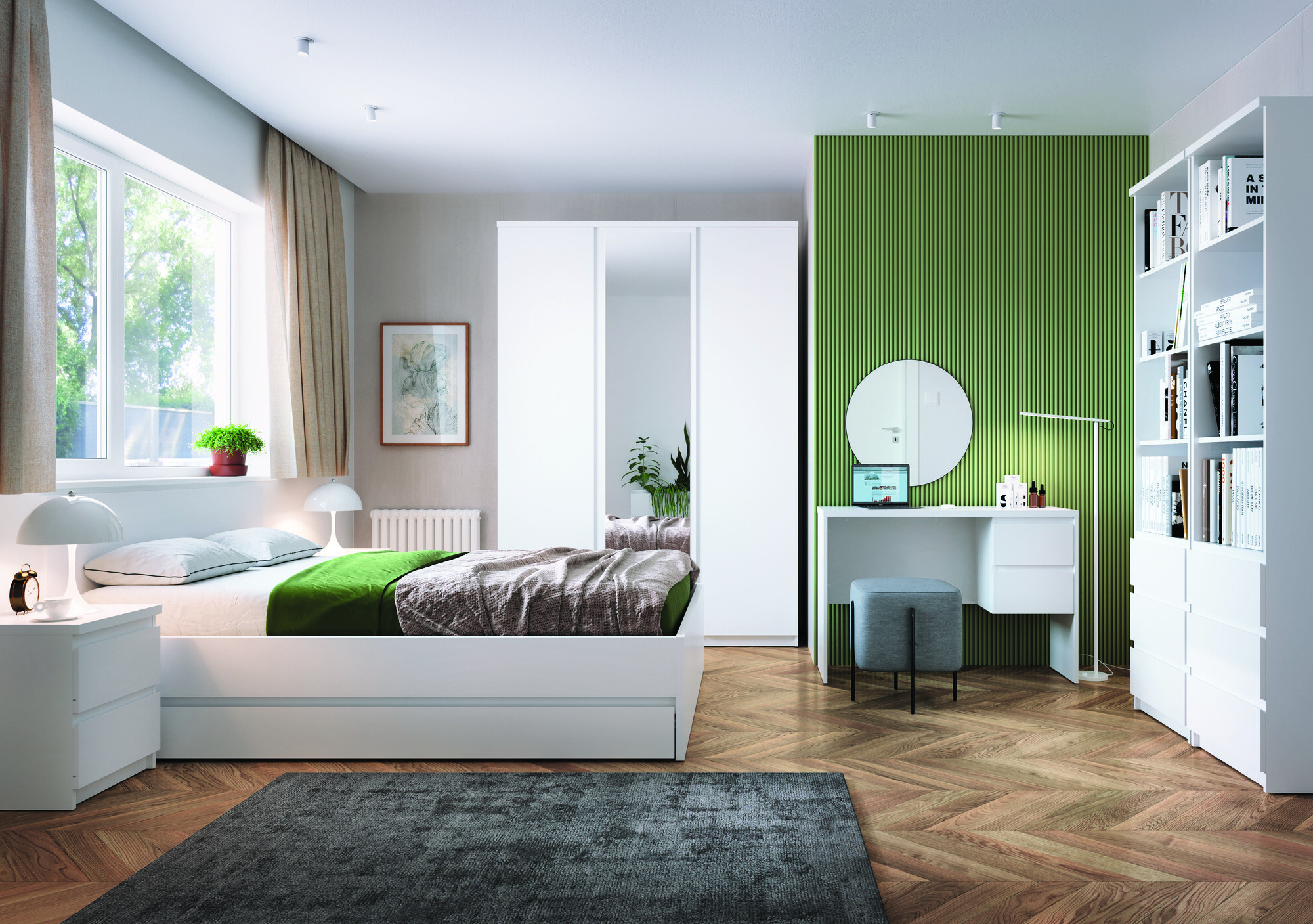 Kledingkast Merfere 104 (Wit)