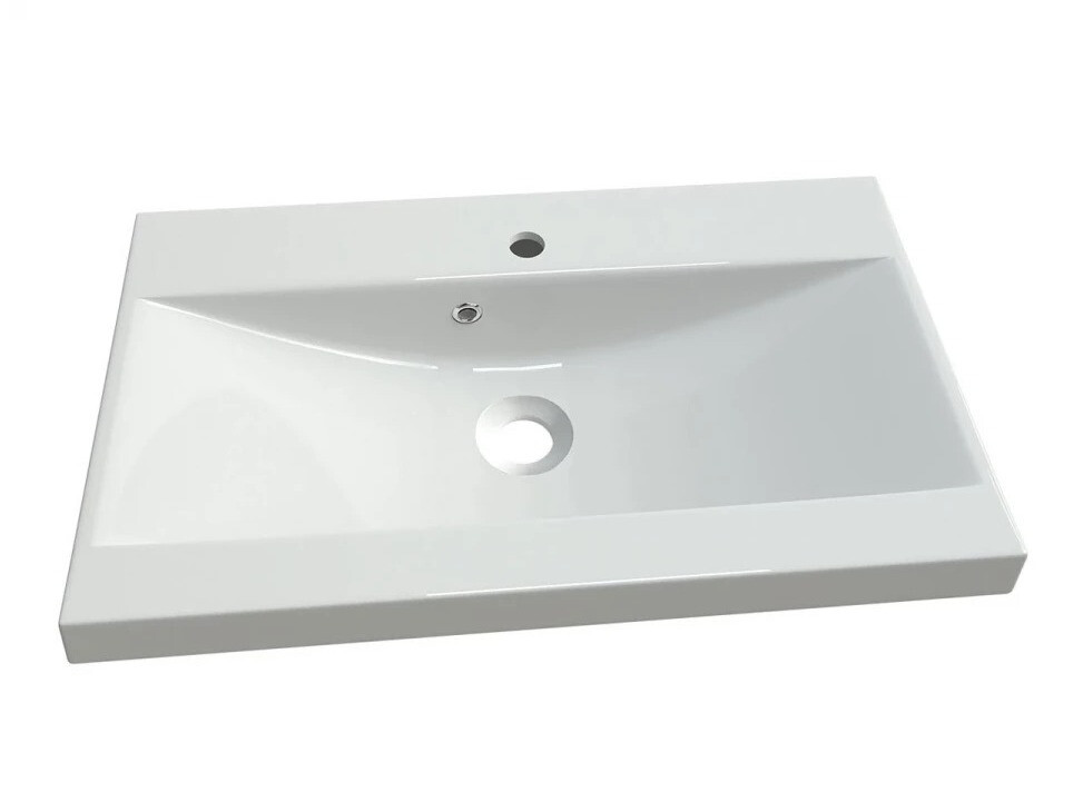 Badkamerset Sarasota 140 (Glanzend wit + Matera grijs)