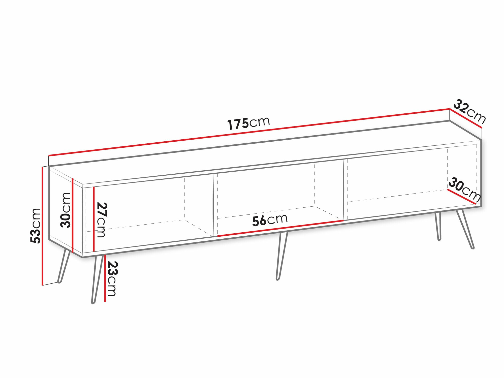 TV-meubel Felduno 103 (Crème)