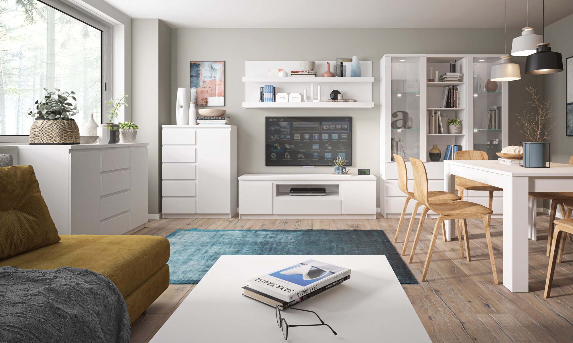 Wandplank Merfere 129 (Wit)