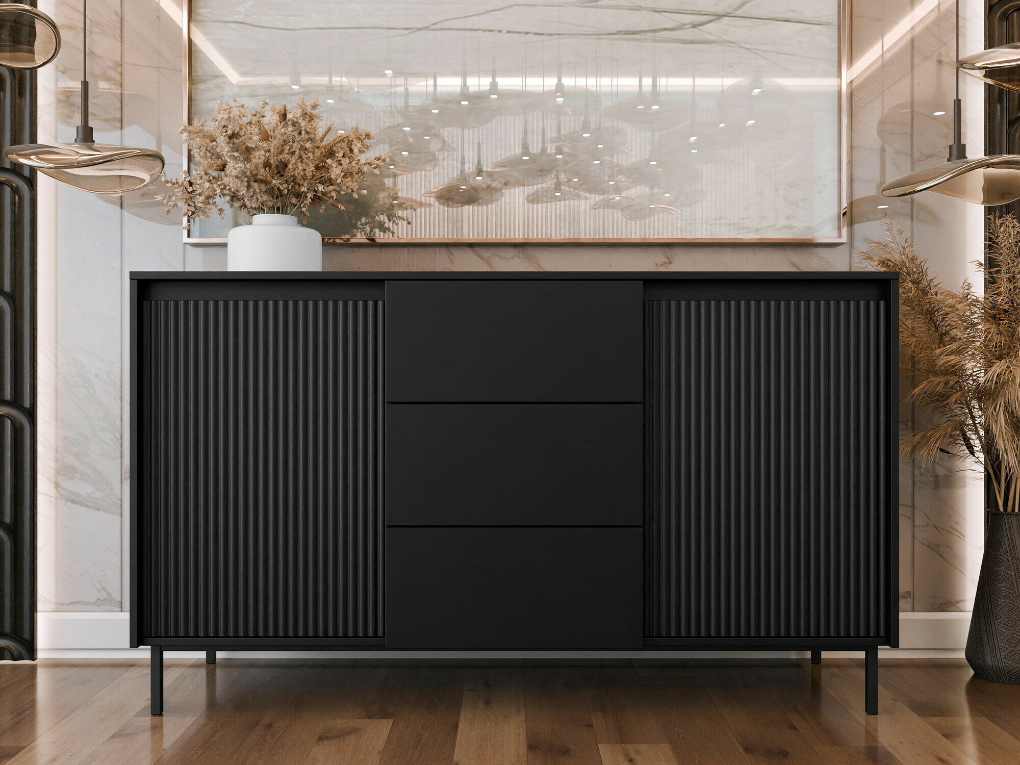 Ladekast Comfivo Delruva 101 (Zwart)