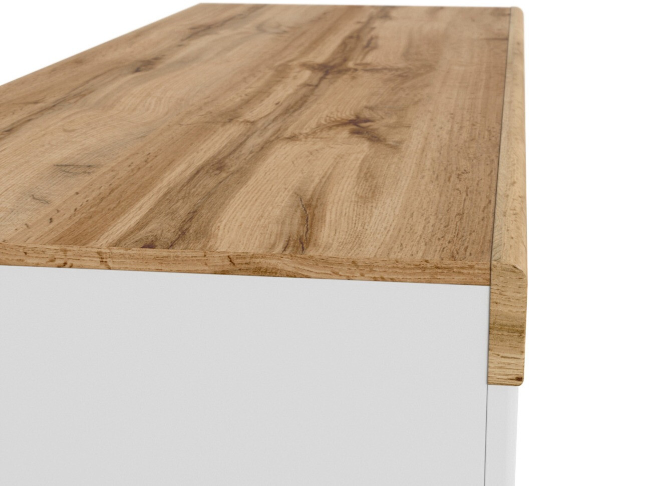 Bureau Sonsoru 130 (Wit + Glanzend wit + Wotan eik)