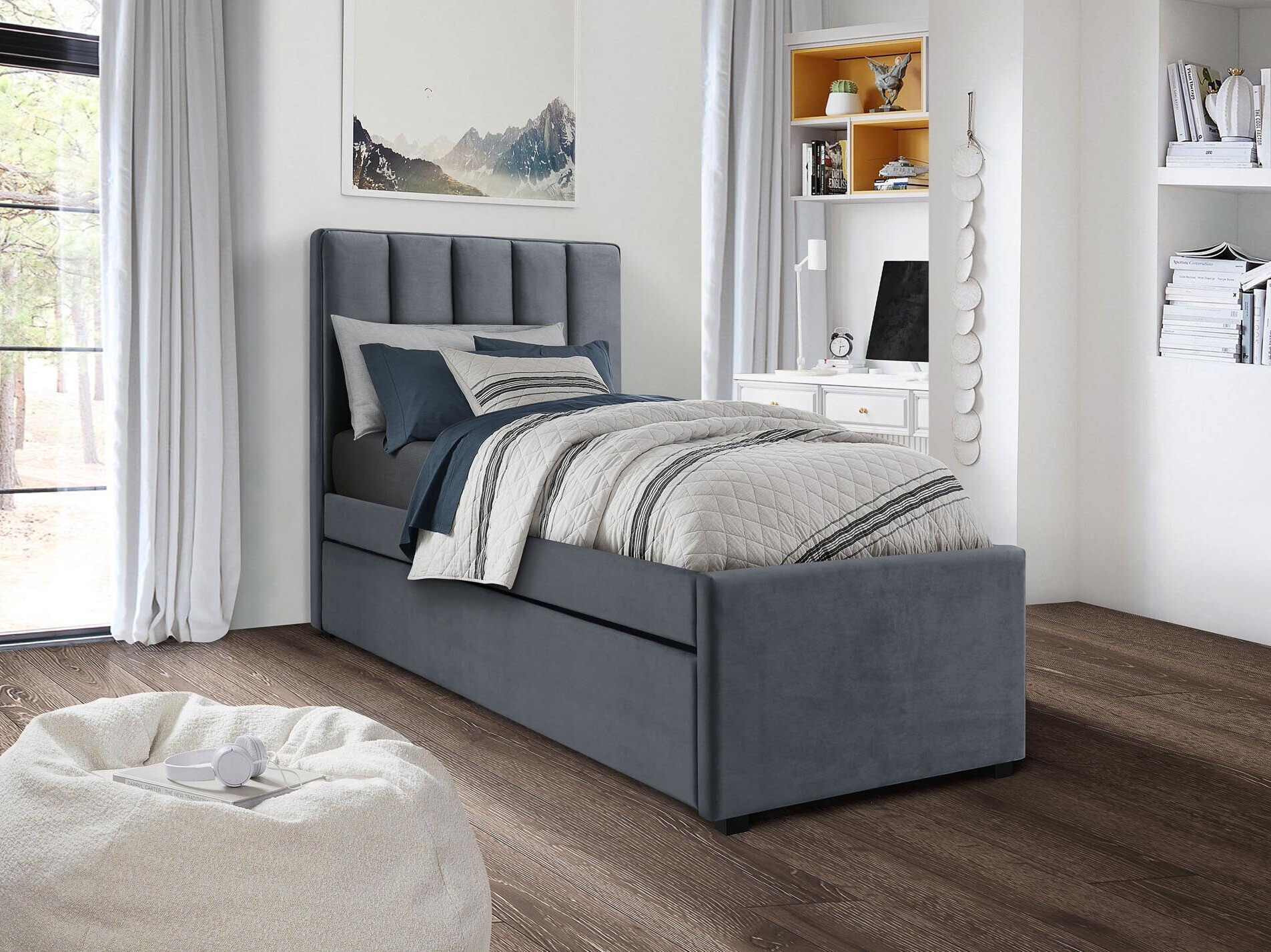 Bed Houston 1709 (Grijs)
