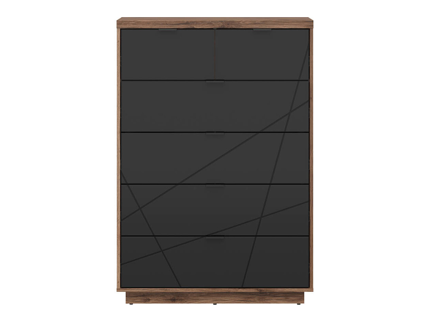 Ladekast Fivale 119 (Donker delano-eik + Matzwart)