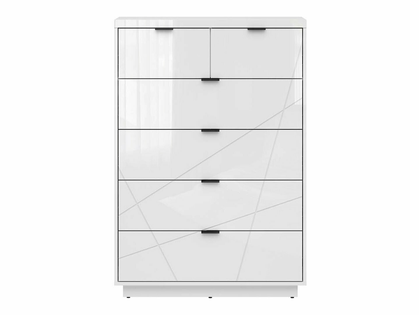 Ladekast Fivale 119 (Glanzend wit + Wit)