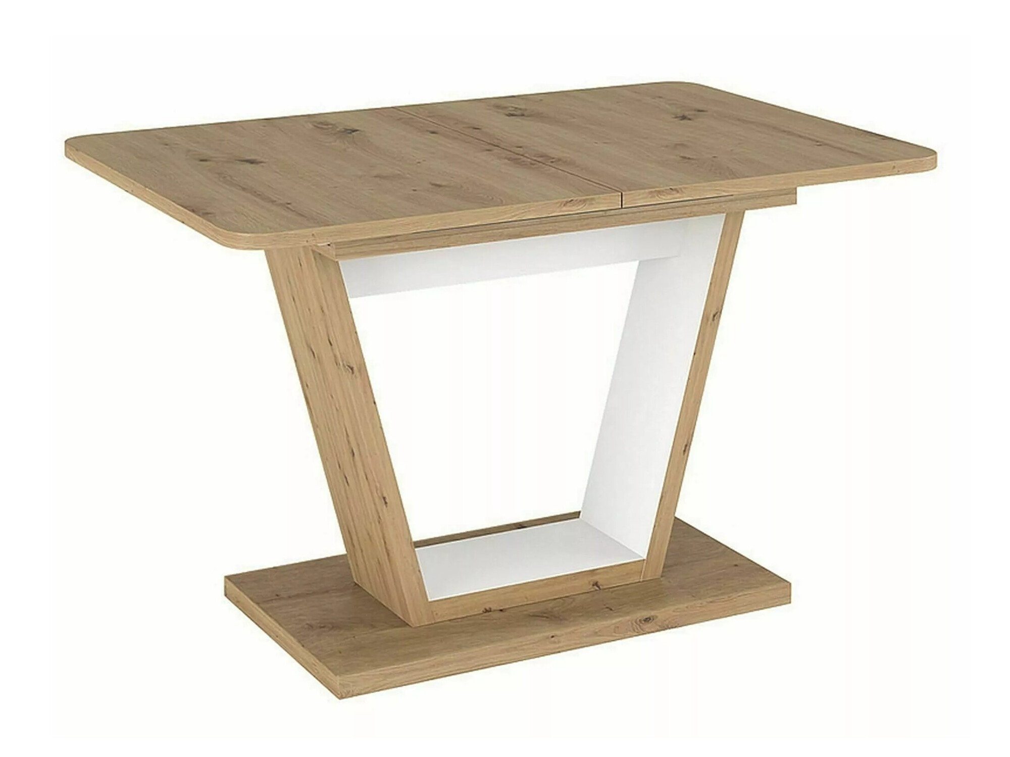 Tafel Detroit 135 (Artisan eiken + Wit)