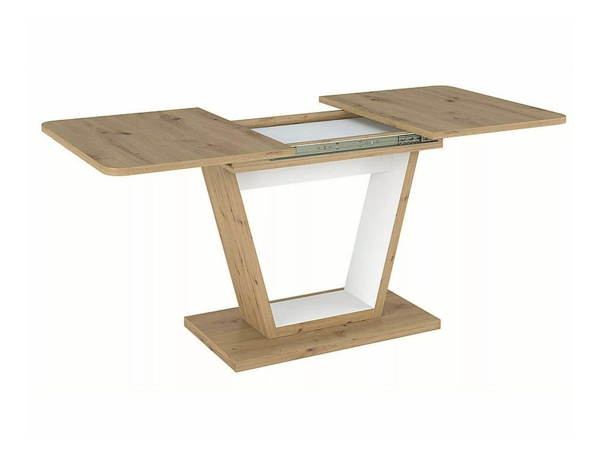 Tafel Detroit 135 (Artisan eiken + Wit)