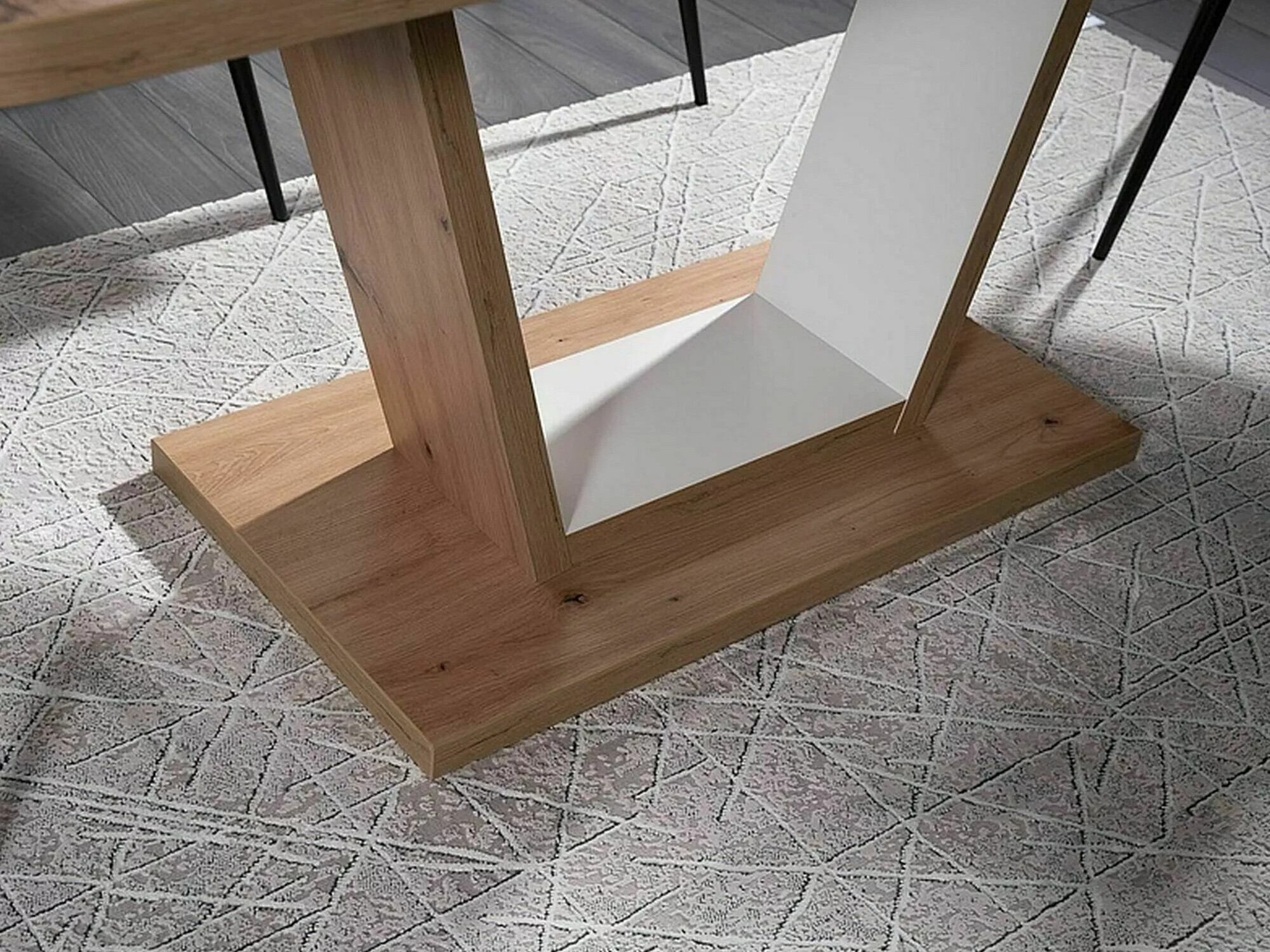 Tafel Detroit 135 (Artisan eiken + Wit)