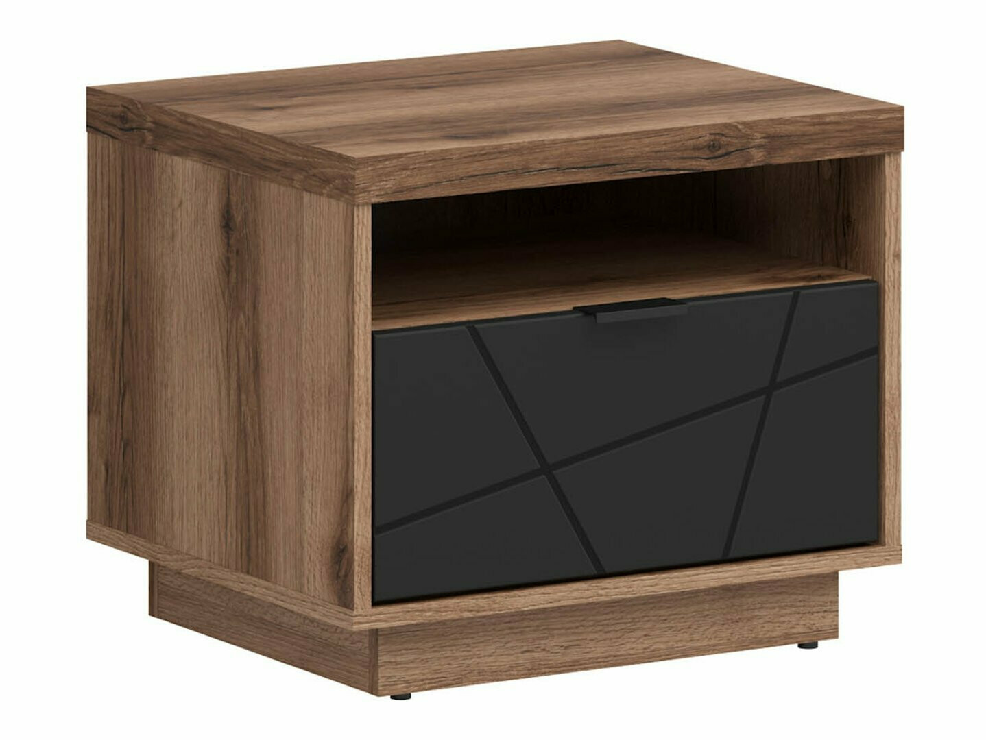 Nachtkastje Fivale 115 (Donker delano-eik + Matzwart)