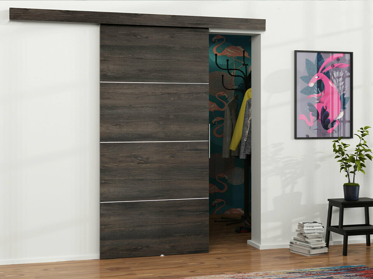 Schuifdeur Dover 145 (Donker essen)