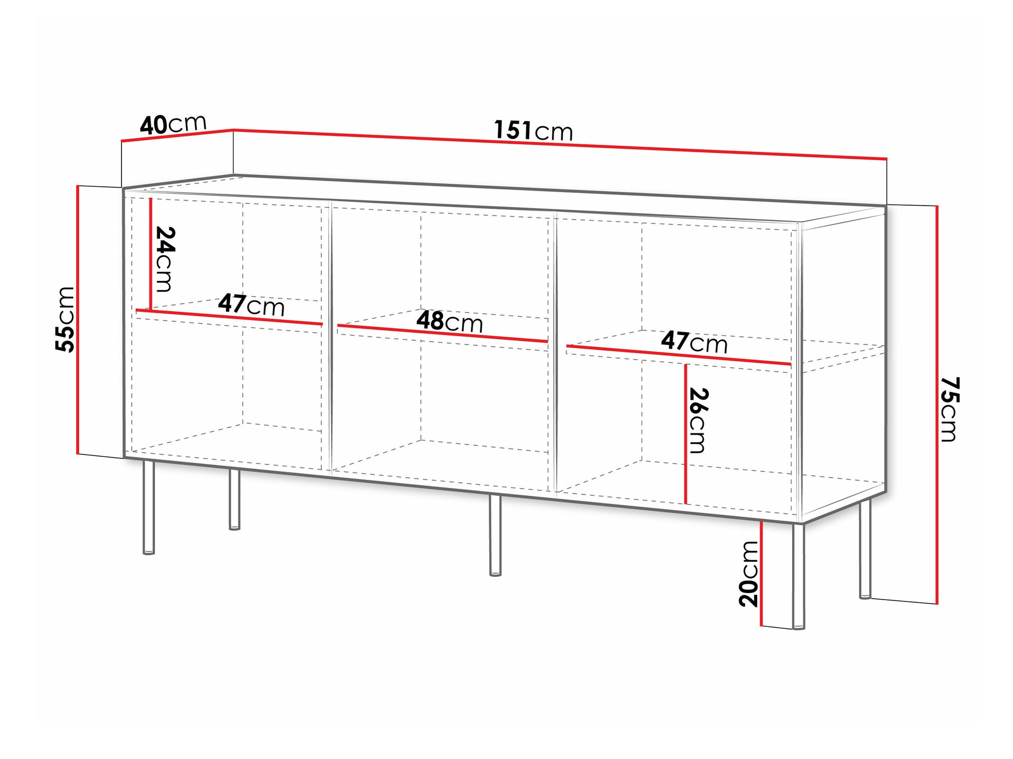 Dressoir Monciru 100 (Wit)