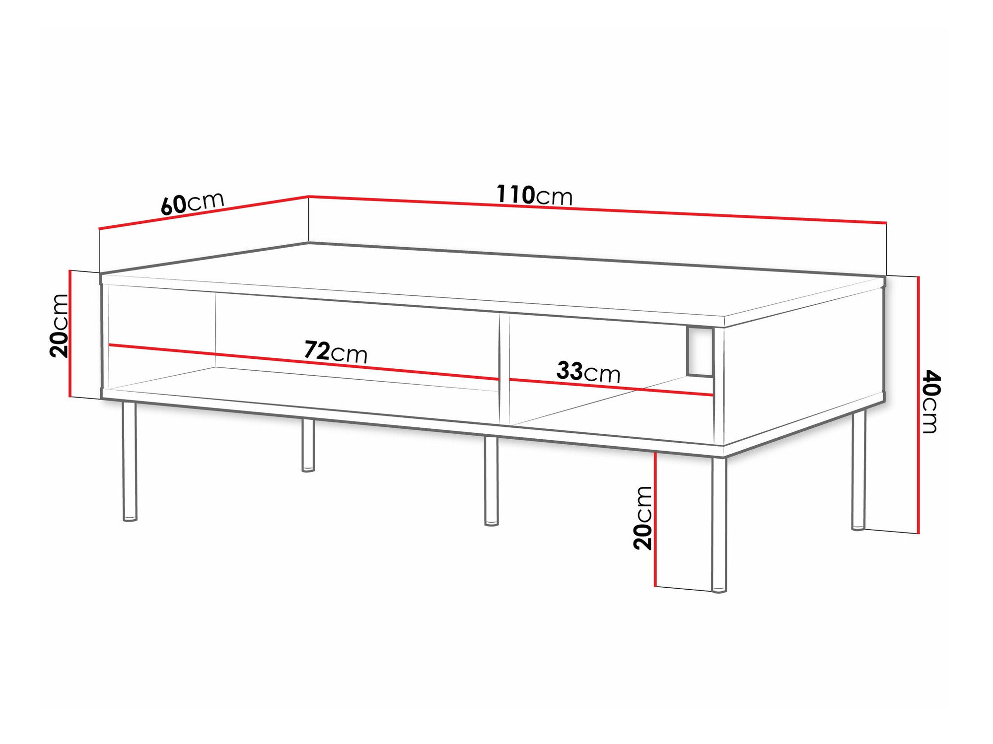 Salontafel Celra (Wit)