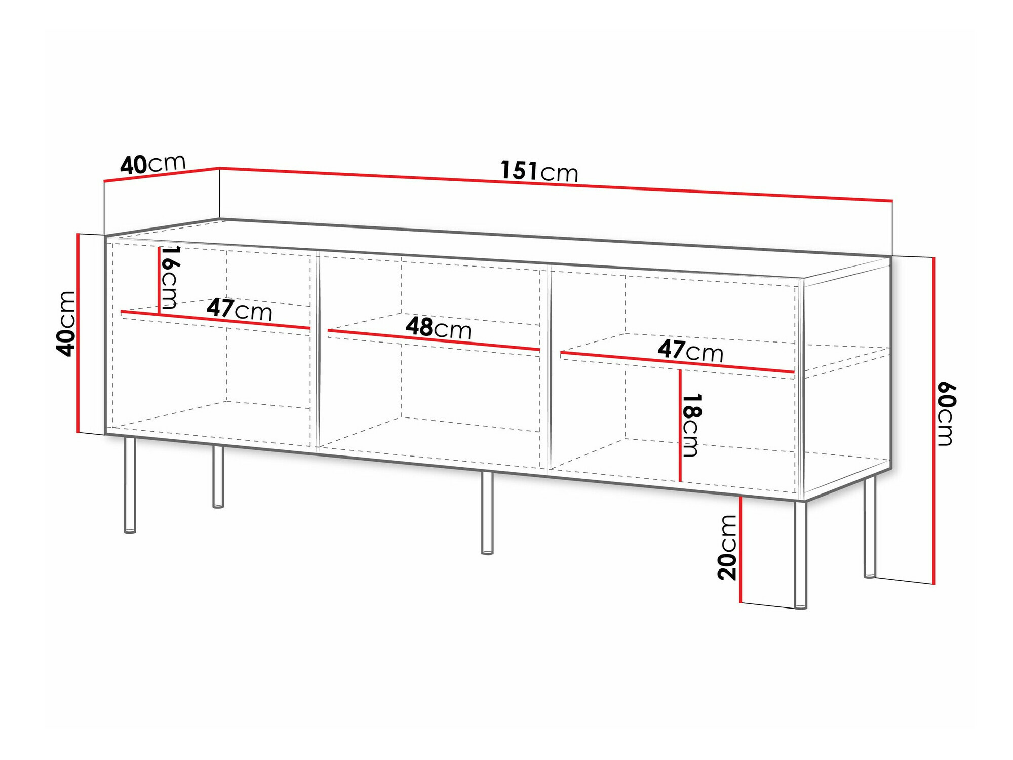 TV-meubel Celra (Zwart)