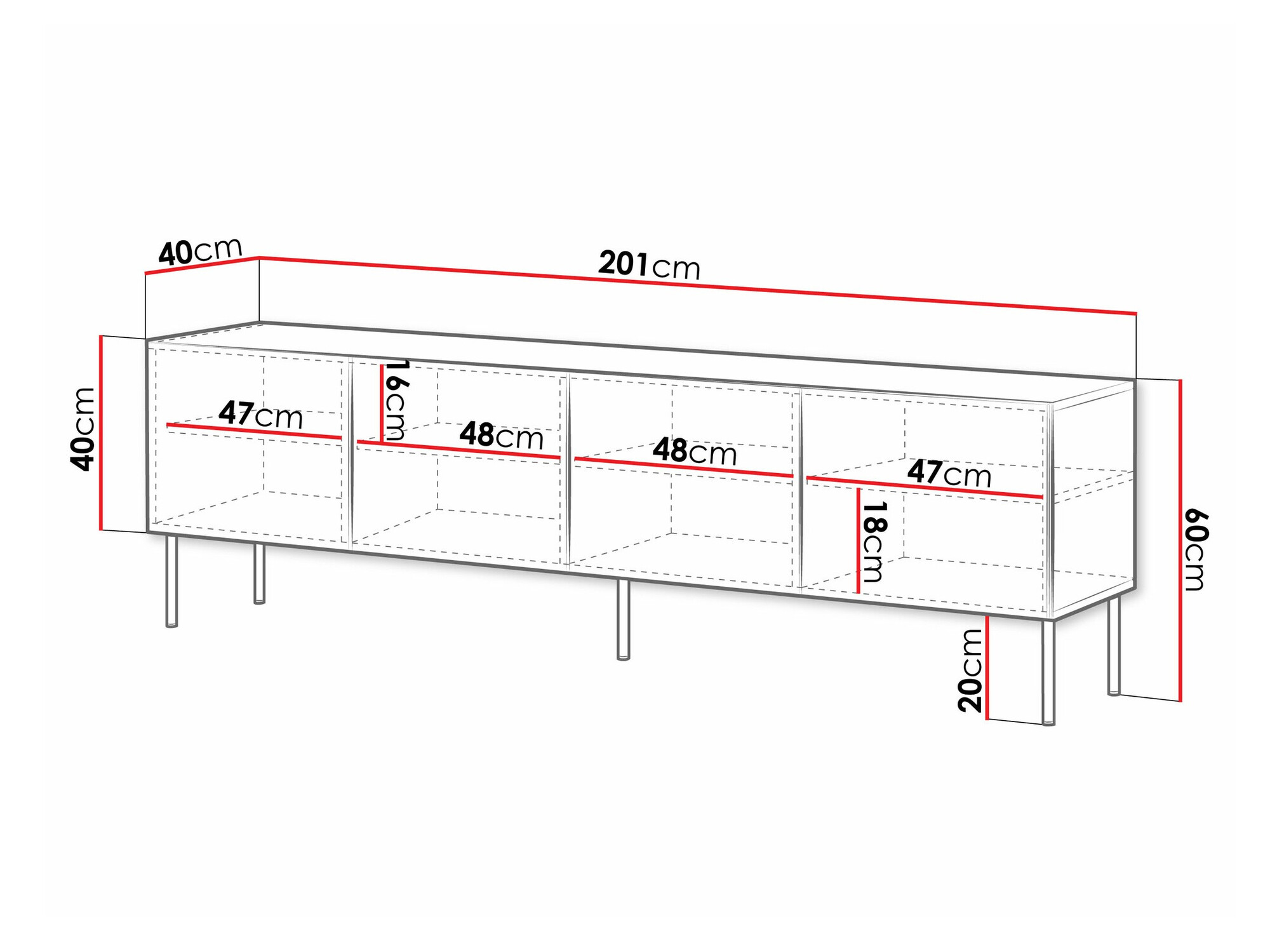 TV-meubel Monciru 103 (Wit)
