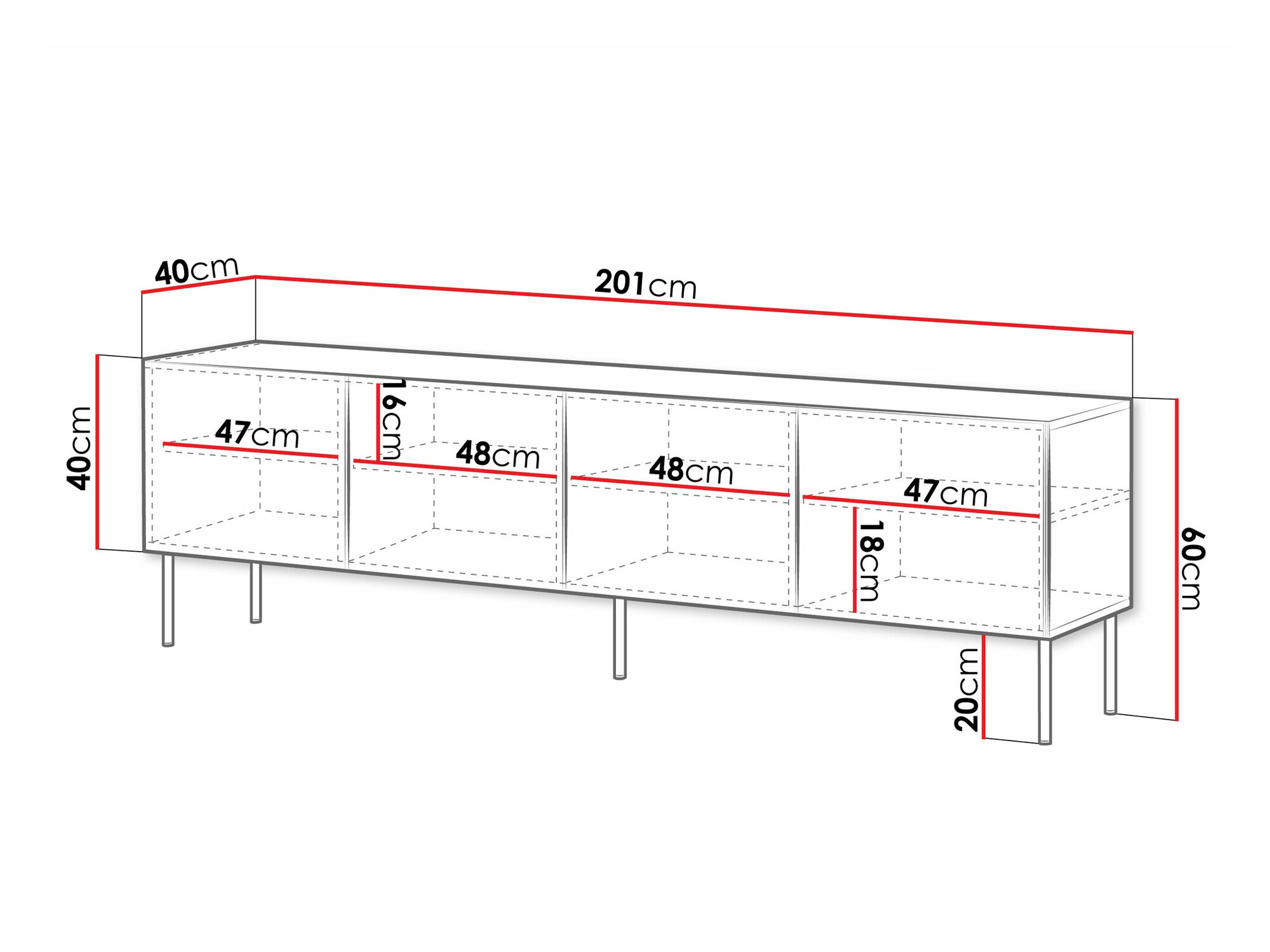 TV-meubel Monciru 103 (Zwart)