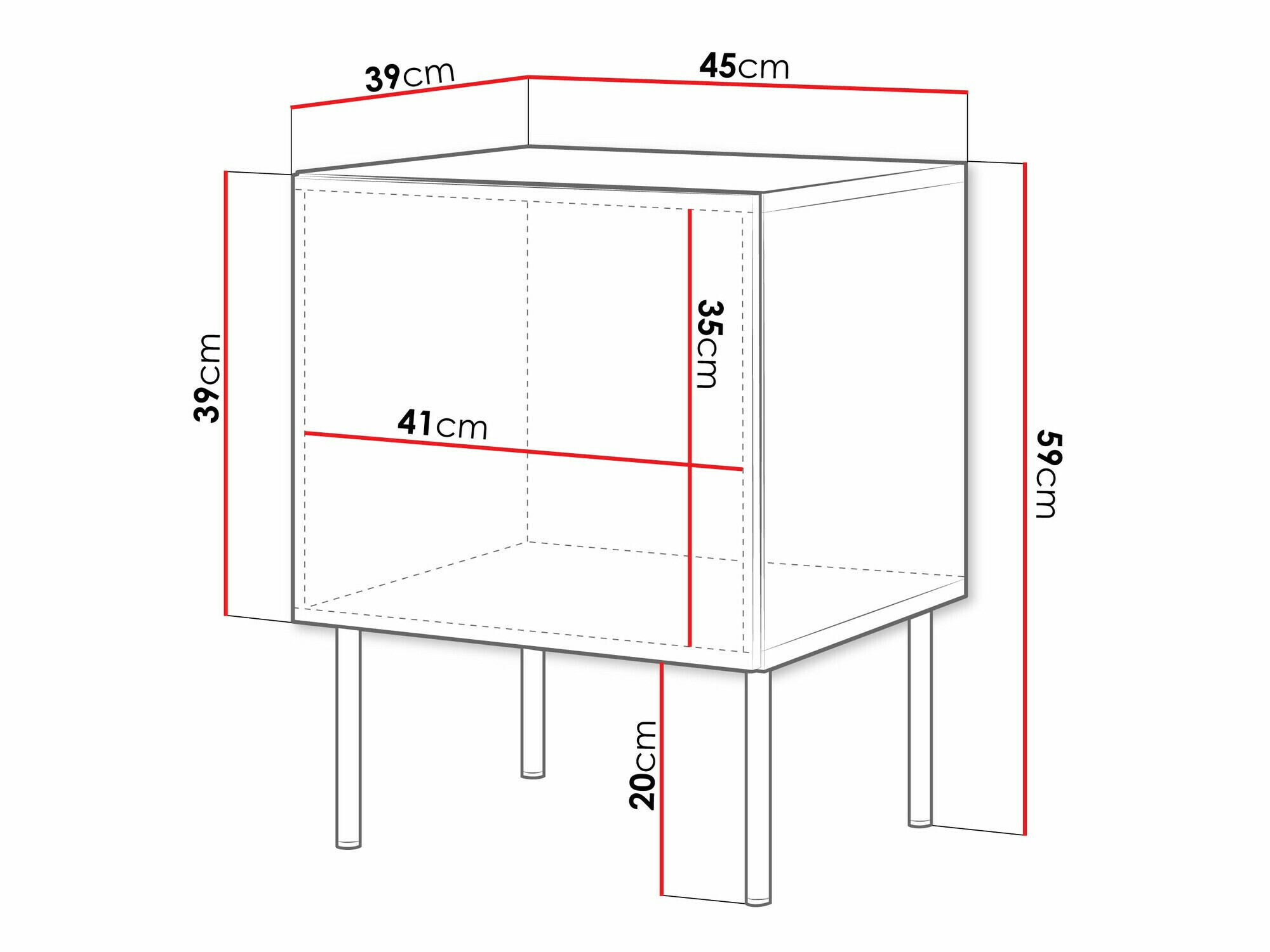Een set nachtkastjes Celra (Wit)