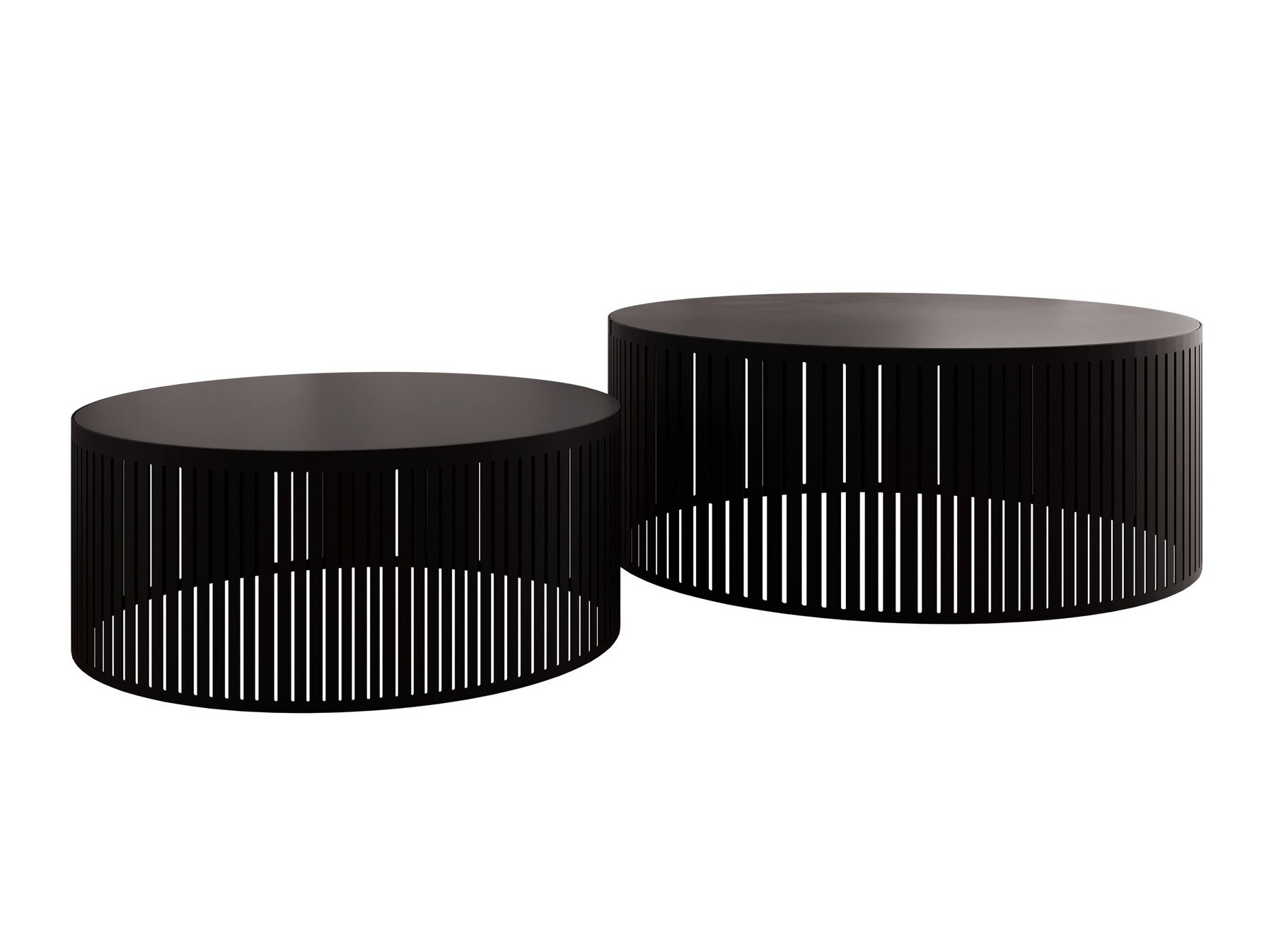 Salontafel set Oswego 124 (Zwart)