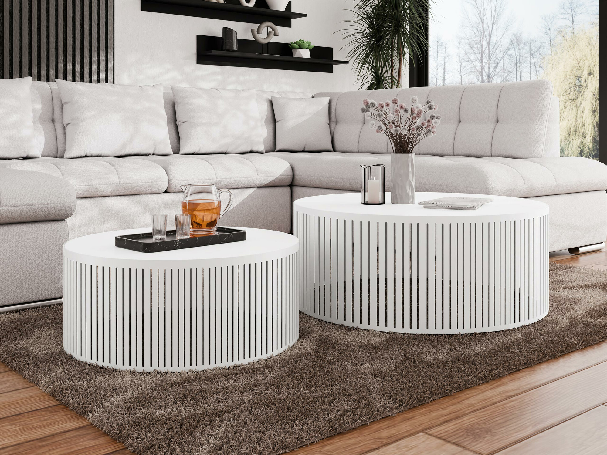 Salontafel set Prunis (Wit)
