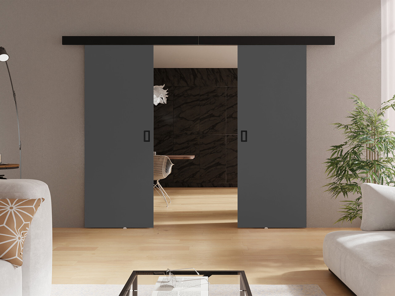 Schuifdeuren Dover 200 (Grafiet)