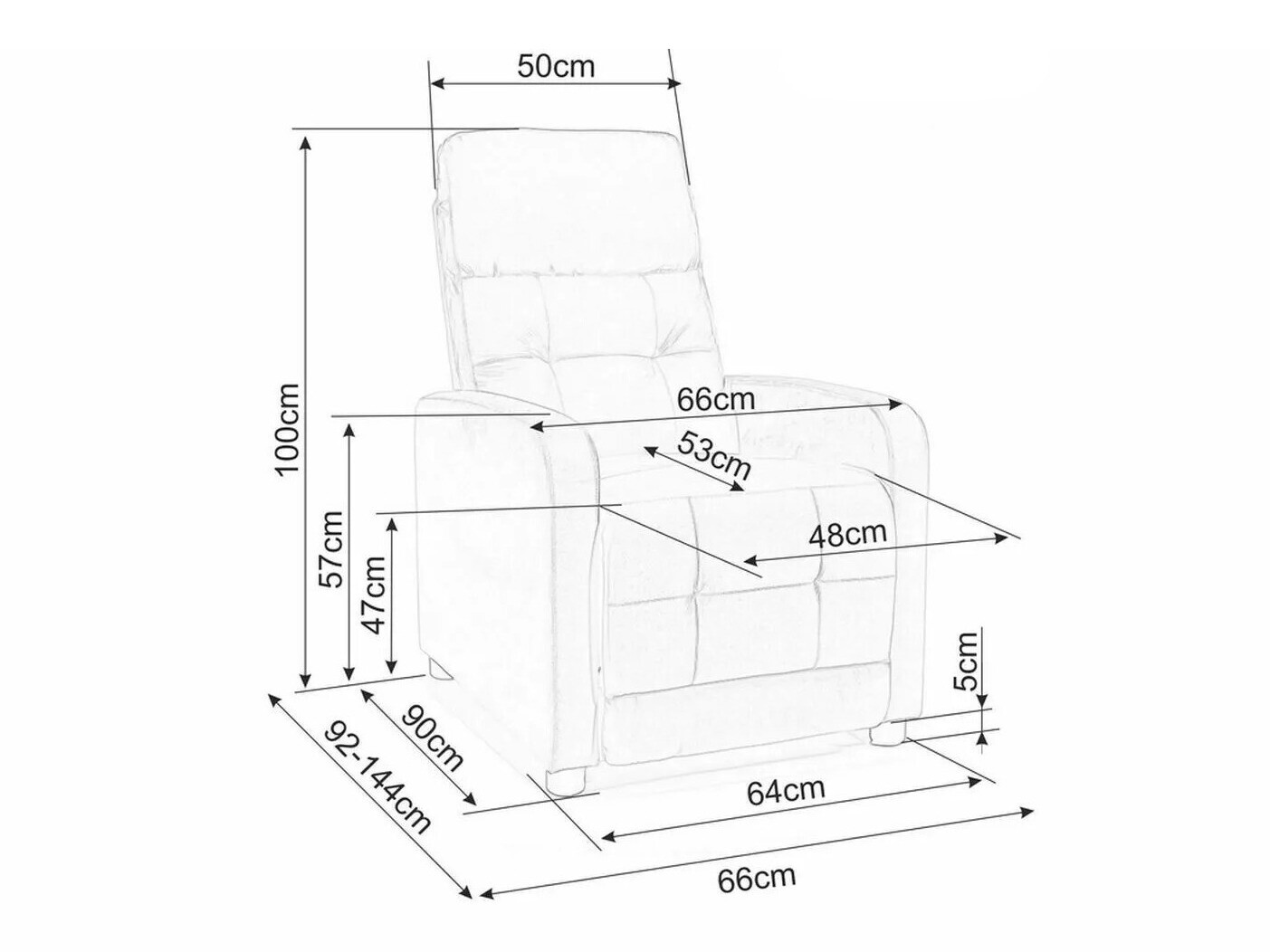 Relaxfauteuil Detroit 188 (Beige)