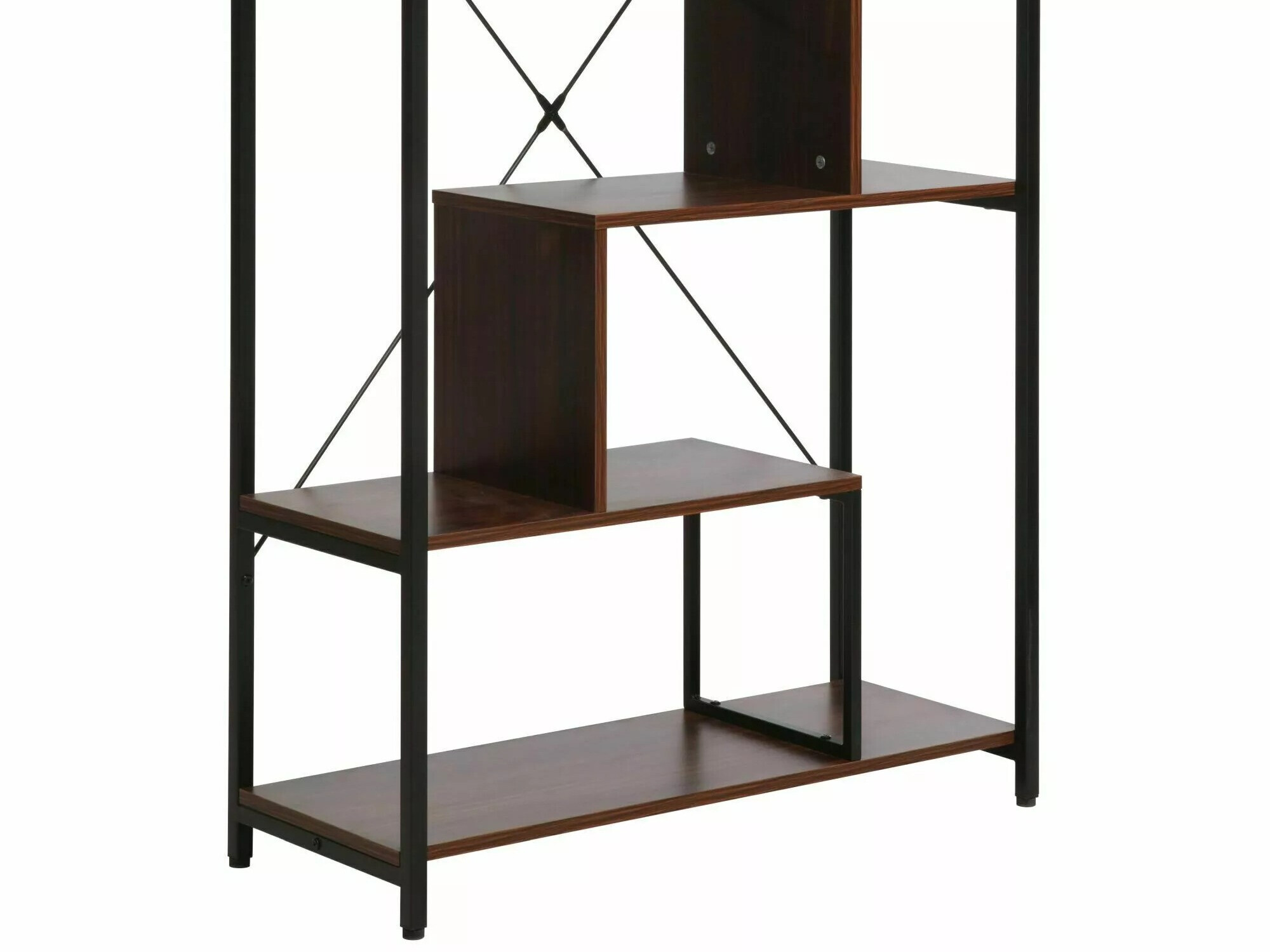 Boekenkast Detroit 235 (Notenhout + Zwart)