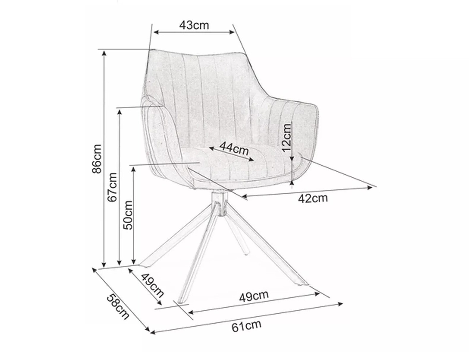 Stoel Detroit 226 (Grijs)
