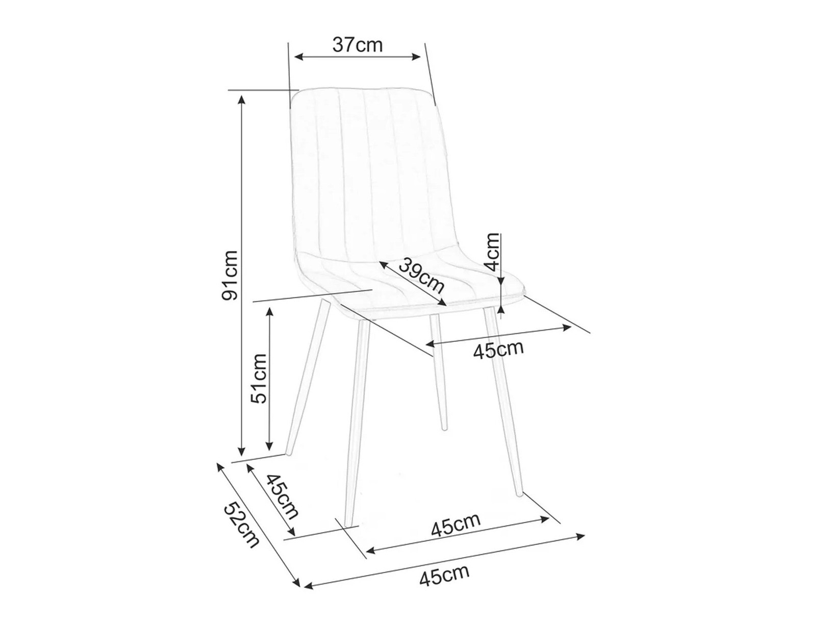 Stoel Detroit 287 (Grijs)