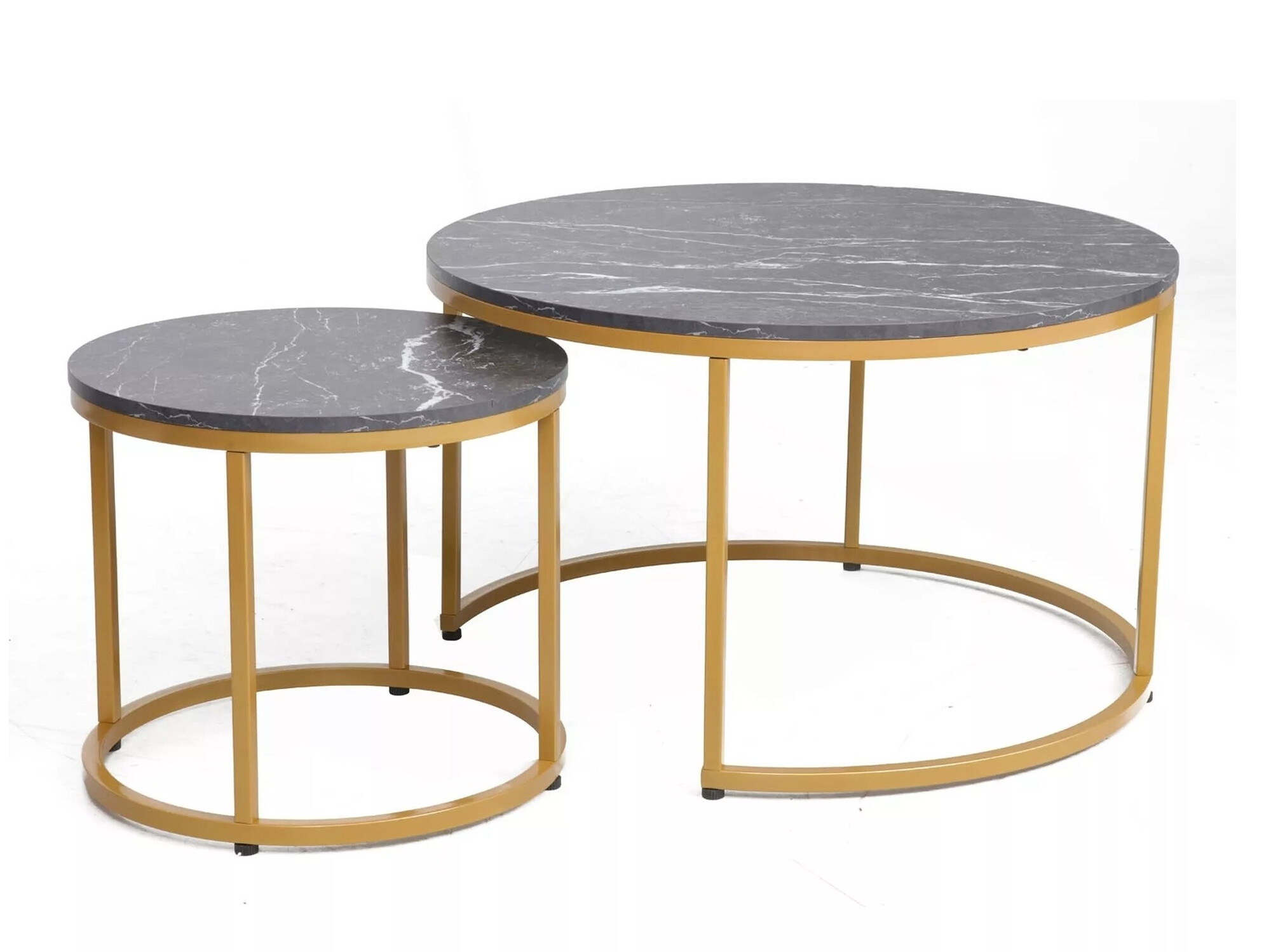 Salontafel set Detroit 397 (Zwart marmer)