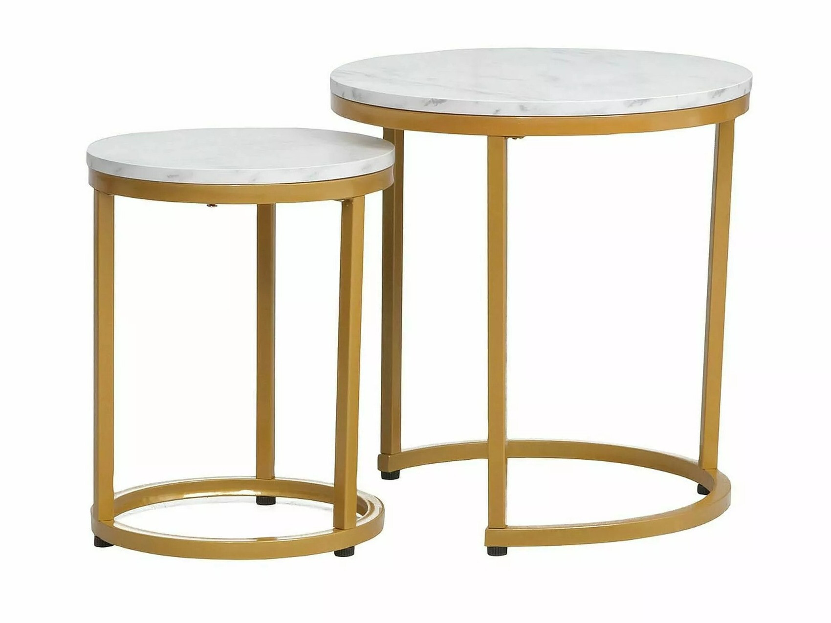 Salontafel set Detroit 398 (Wit marmer)