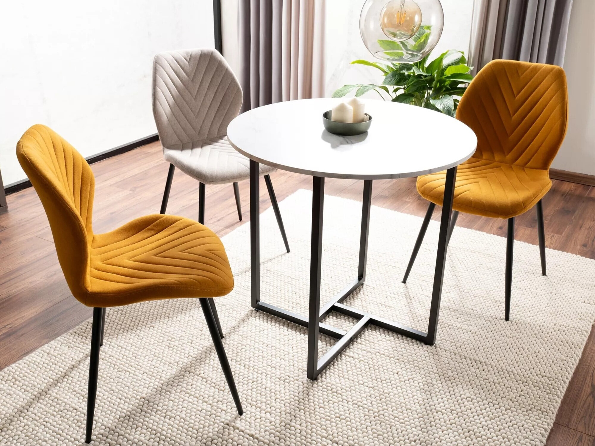 Tafel Detroit 386 (Wit marmer)