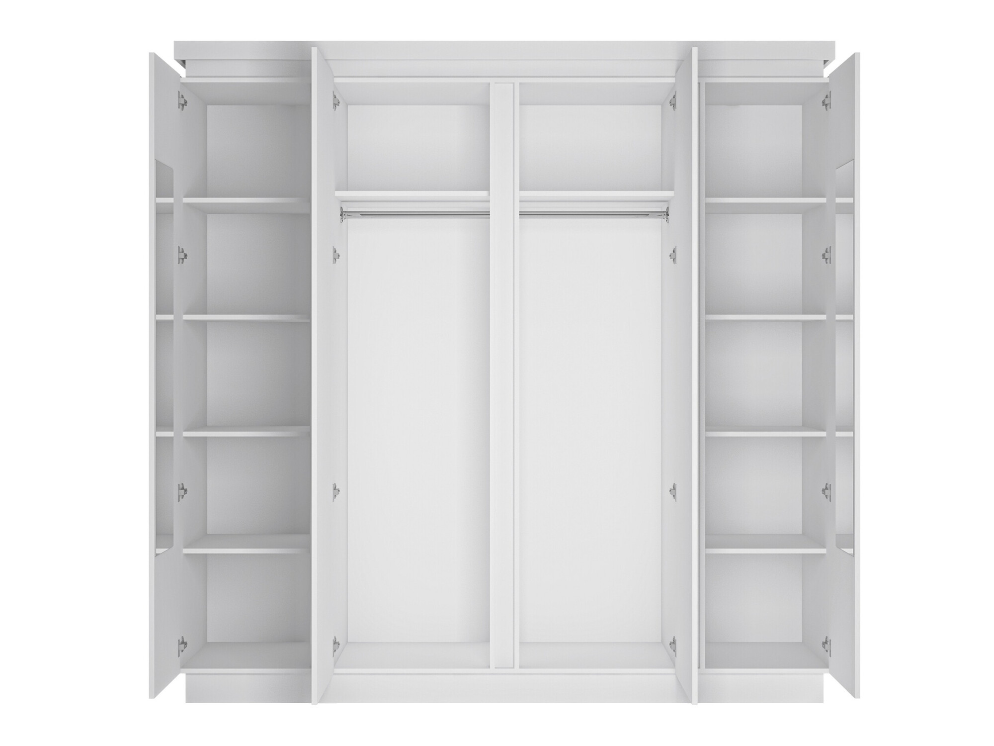 Kledingkast Feldeli 116 (Wit + Glanzend wit)