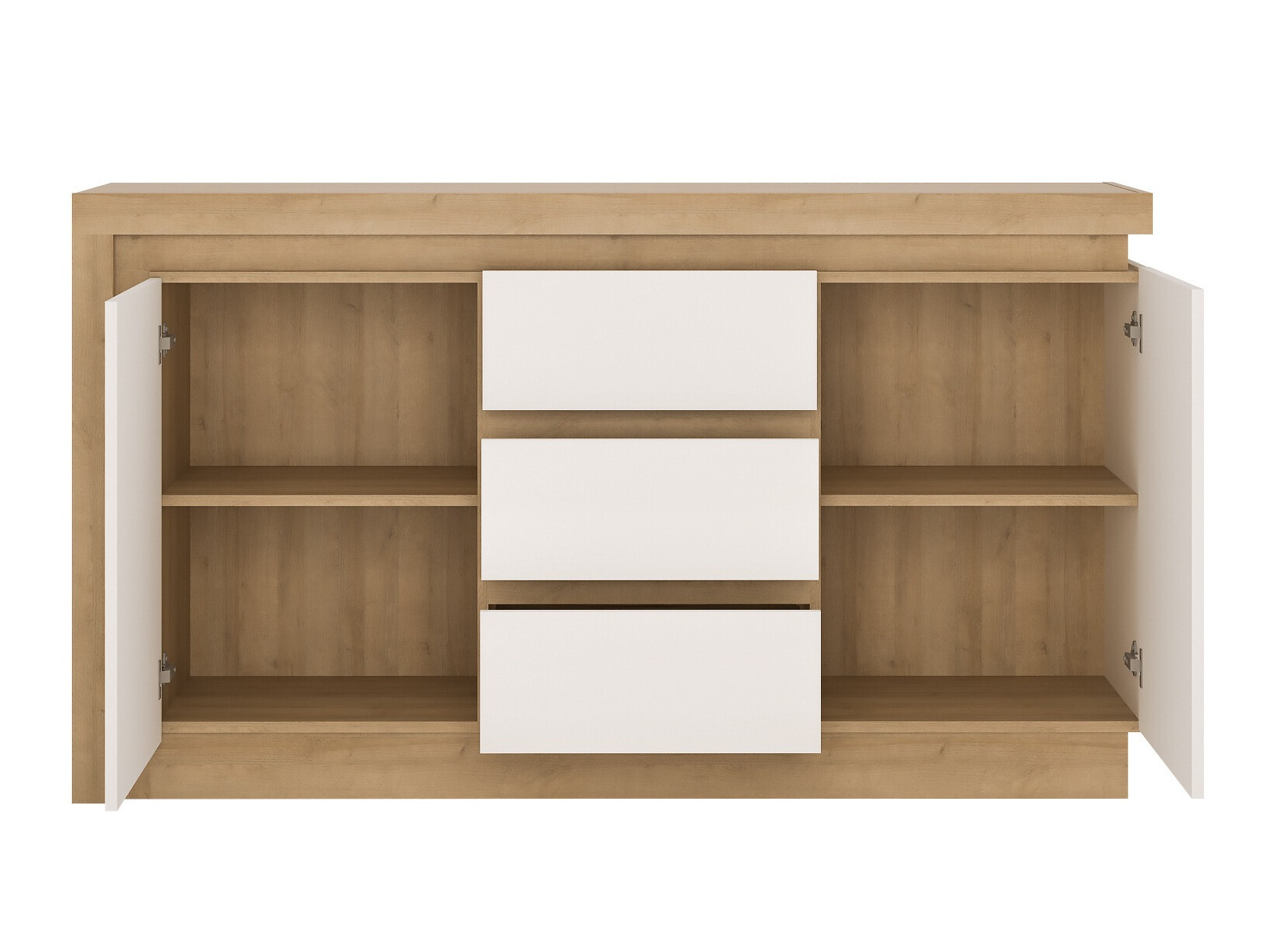 Ladekast Feldeli 103 (Wit + Eiken)