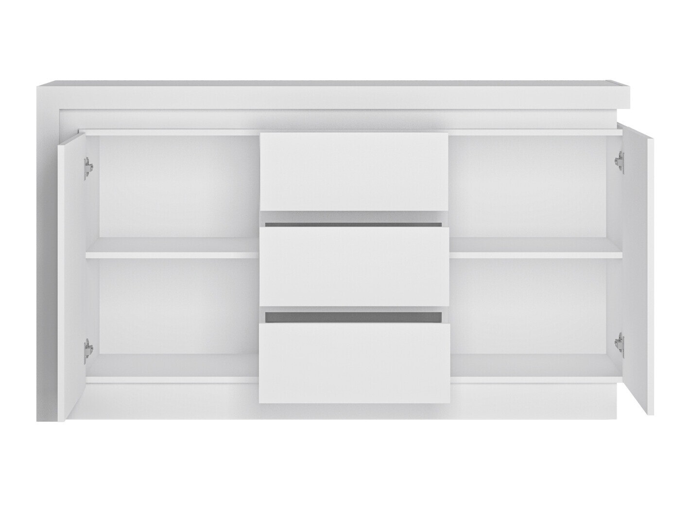 Ladekast Feldeli 103 (Wit + Glanzend wit)