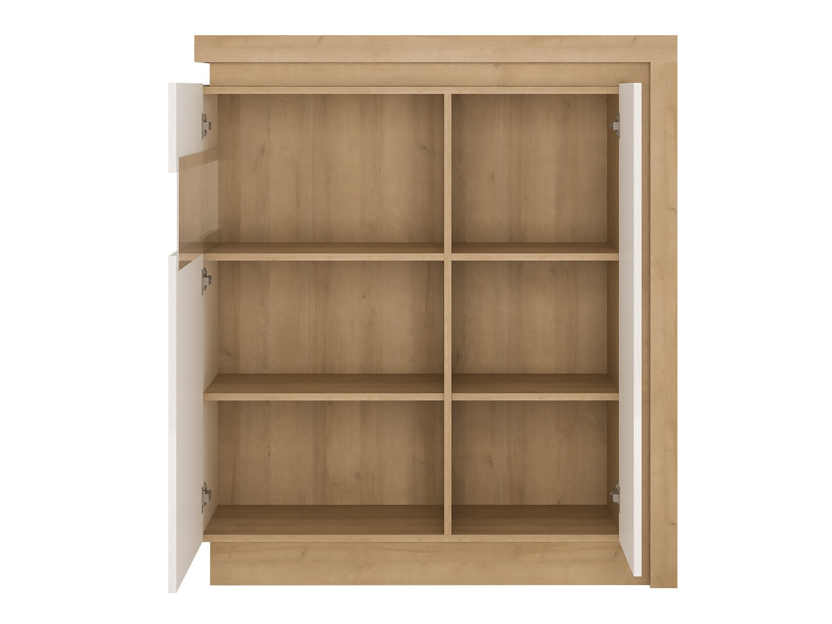 Dressoir Feldeli 112 (Riviera eiken + Glanzend wit)