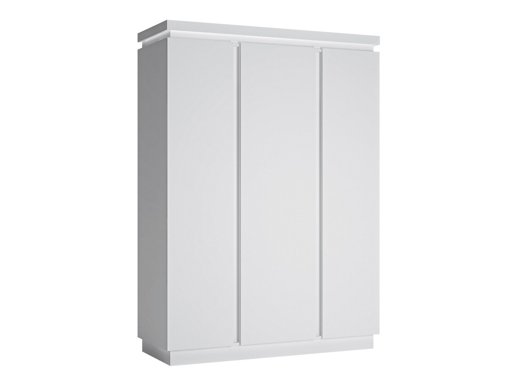 Kledingkast Feldeli 115 (Wit + Glanzend wit)