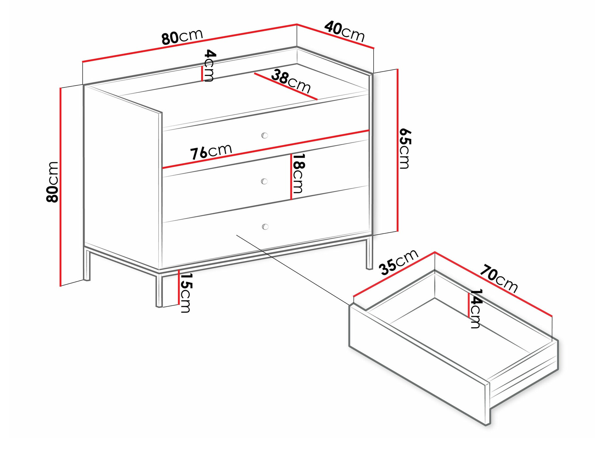 Ladekast Comfivo Etmore 100 (Grijs)