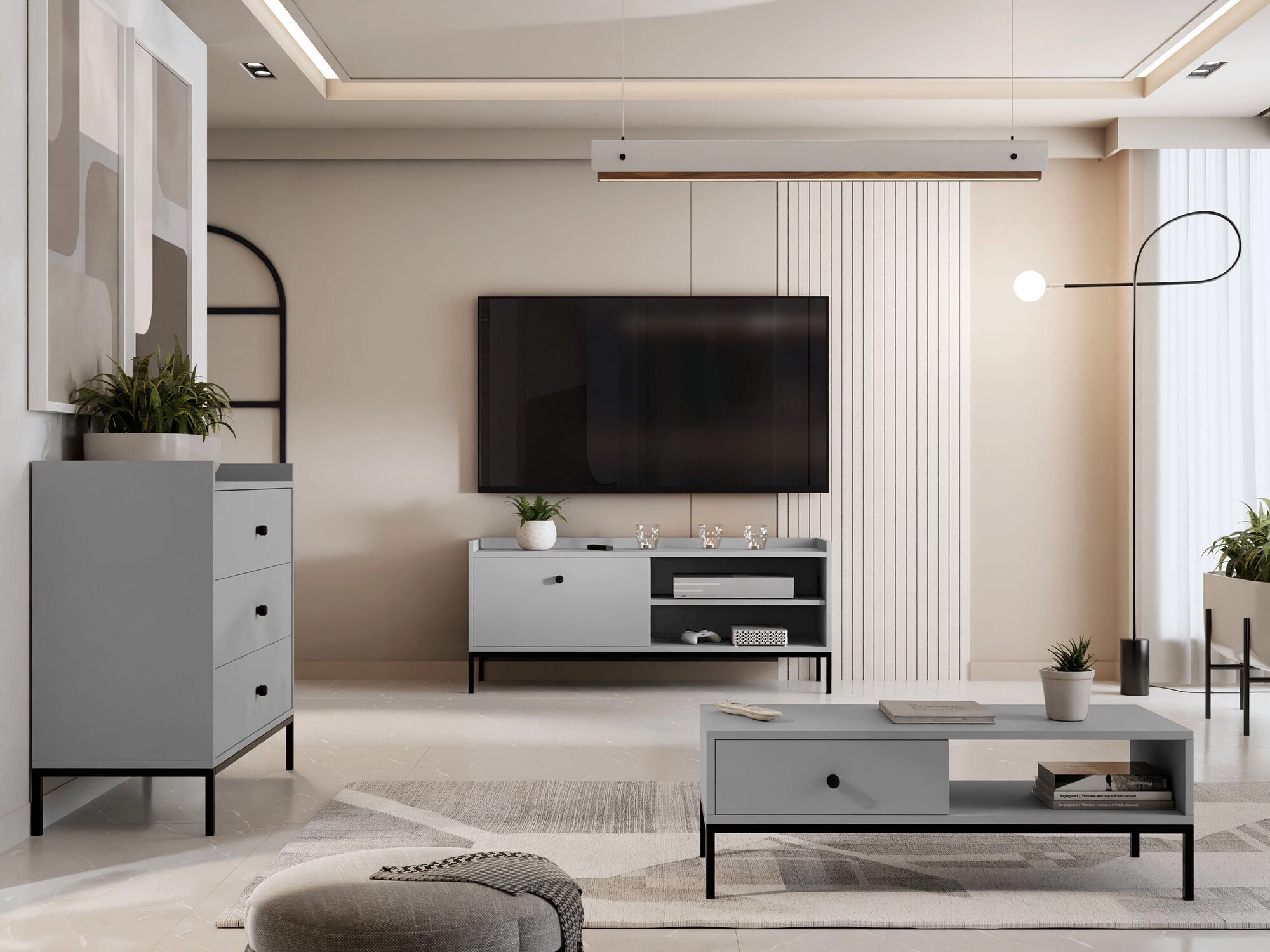 Ladekast Comfivo Etmore 100 (Grijs)