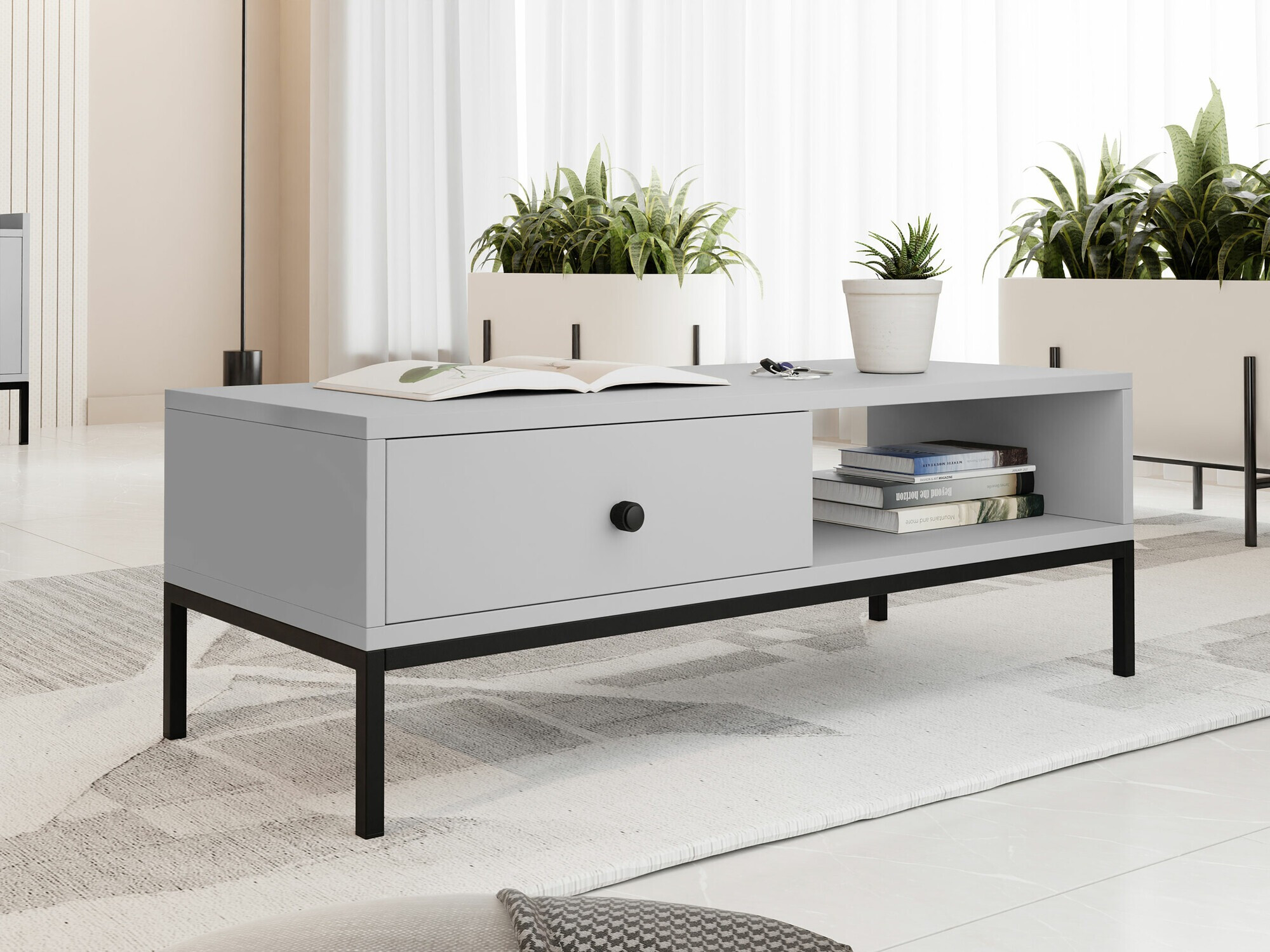 Salontafel Comfivo Etmore 102 (Grijs)