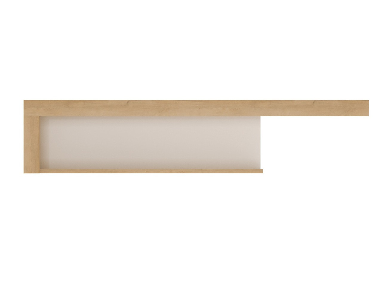 Wandplank Feldeli 114 (Riviera eiken + Glanzend wit)