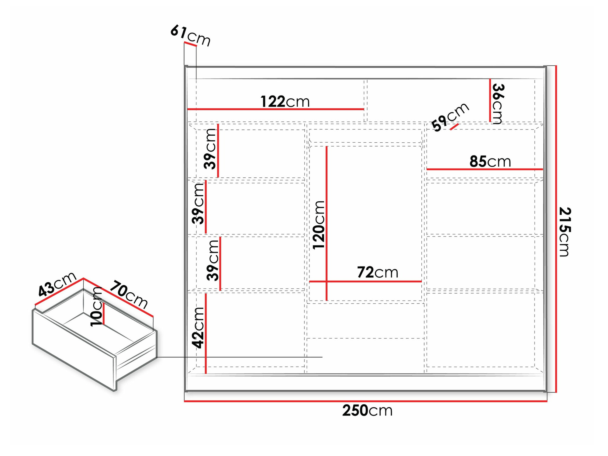 Kledingkast Honolulu 233