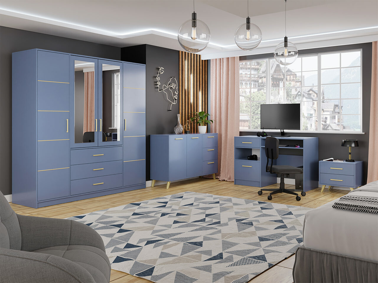 Meubelset Delbalo 106 (Blauw)